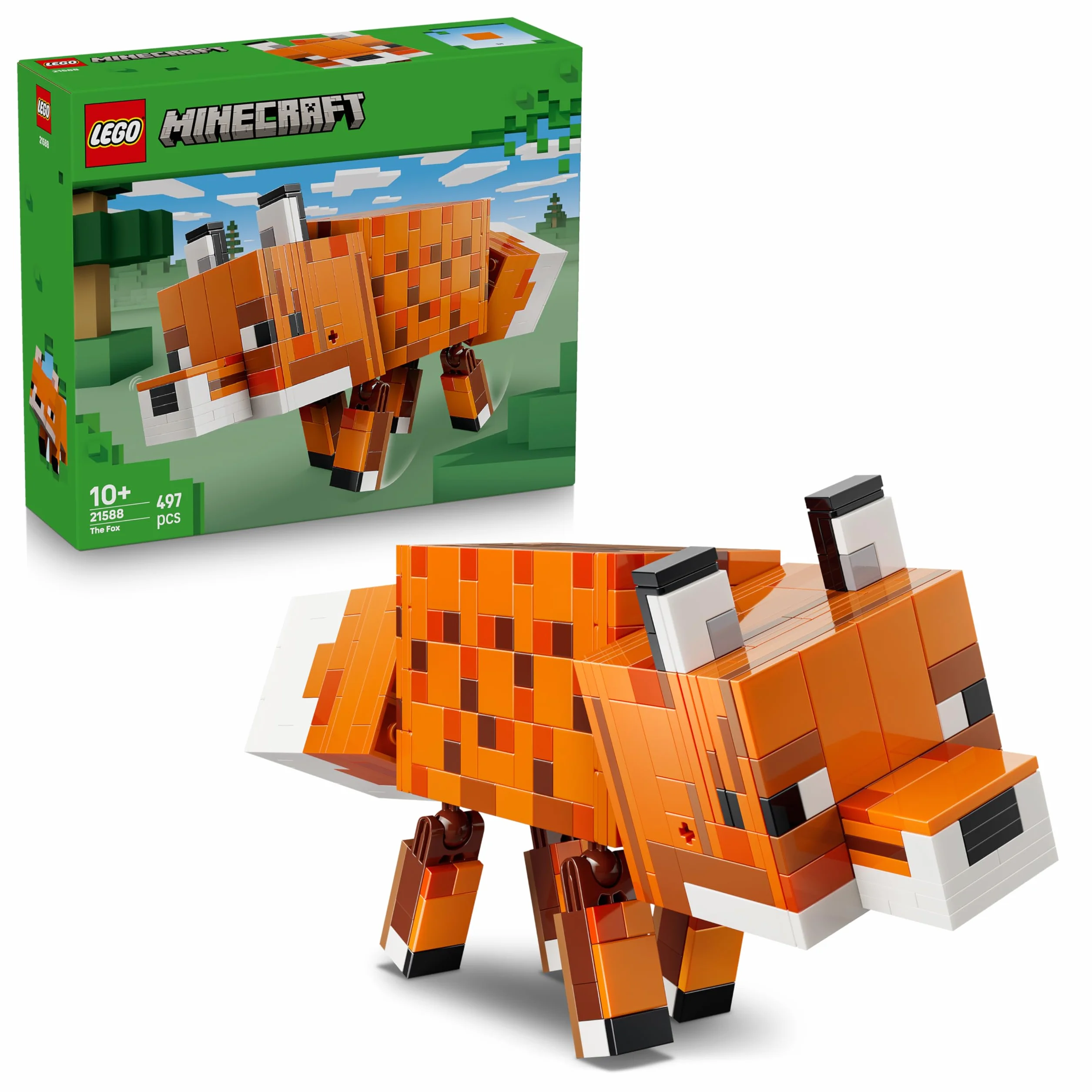 LEGO Minecraft Le Renard Jouet 3D Puzzle Figurine Animal Accessoires Cadeau Garçon Fille 10 Ans 21588