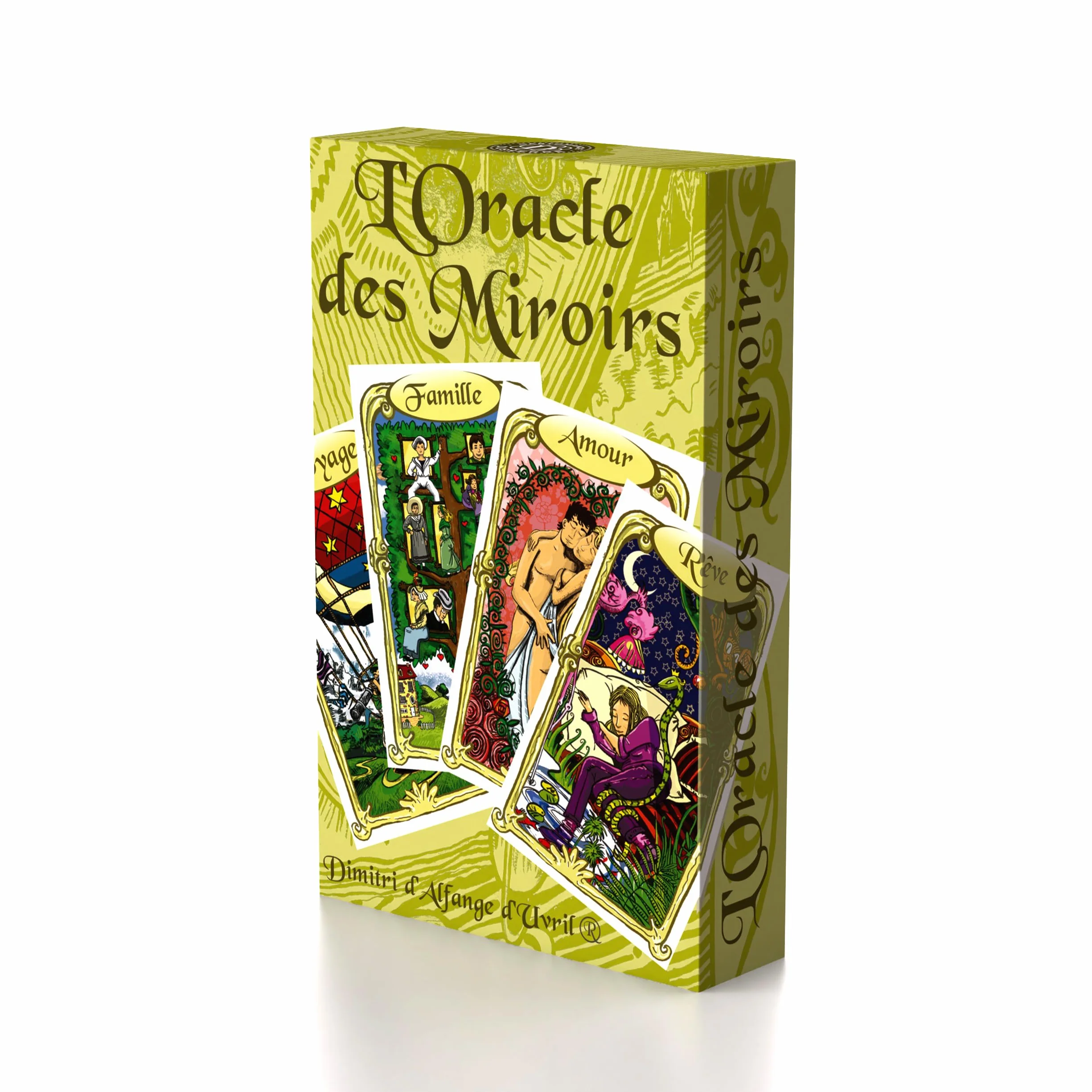 Grimaud L'Oracle des Miroirs Jeu de cartes divinatoire Oracle Vert Jaune