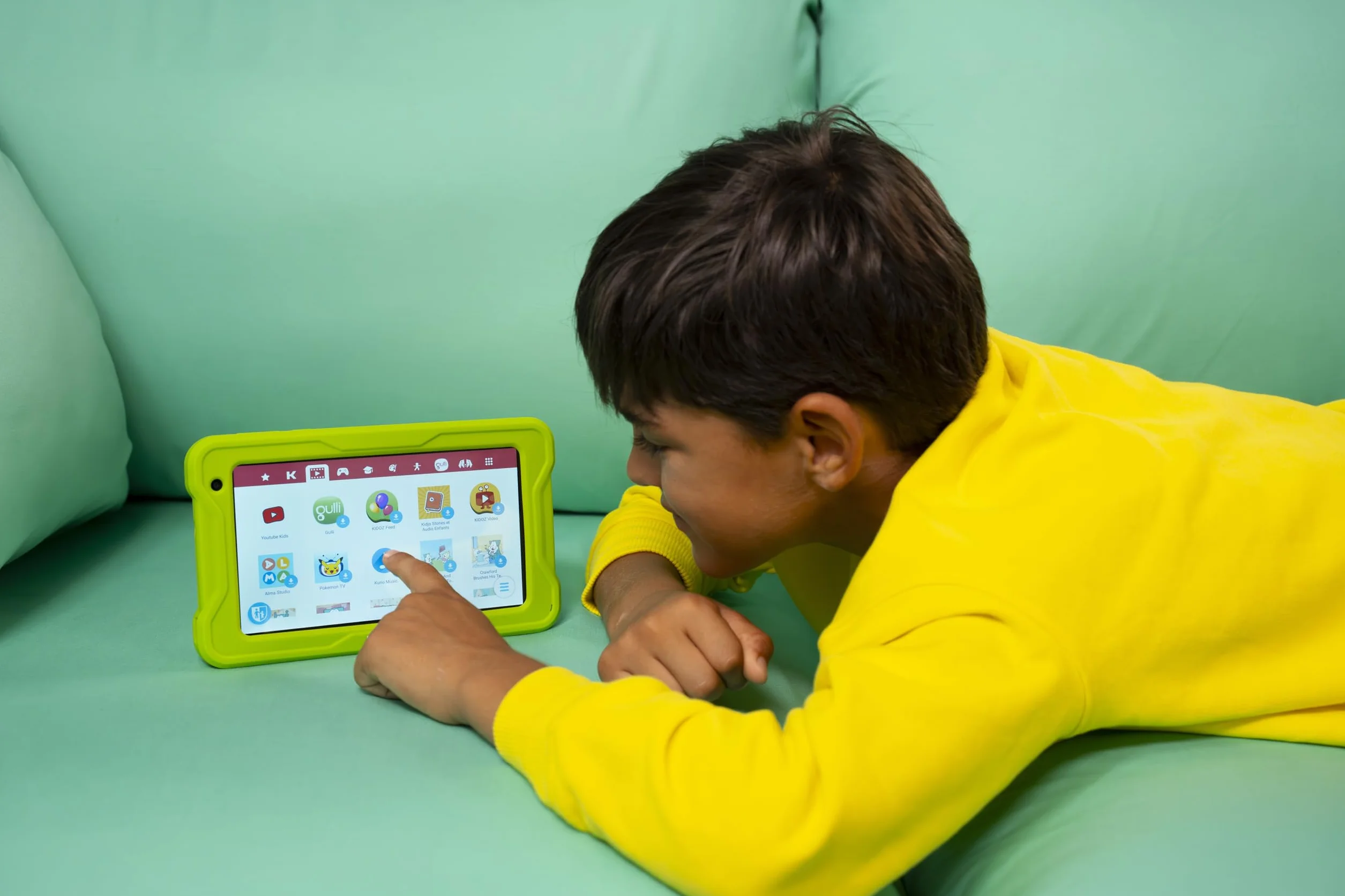 Kurio - La Tablette 7 Pouces Gulli Motion Edition 32Go pour Enfants - Android 15 - Contrôle Parental Personnalisable & navigateur sécurisé - Plus de 2h de vidéos Gulli + 10 Jeux exclusifs Inclus