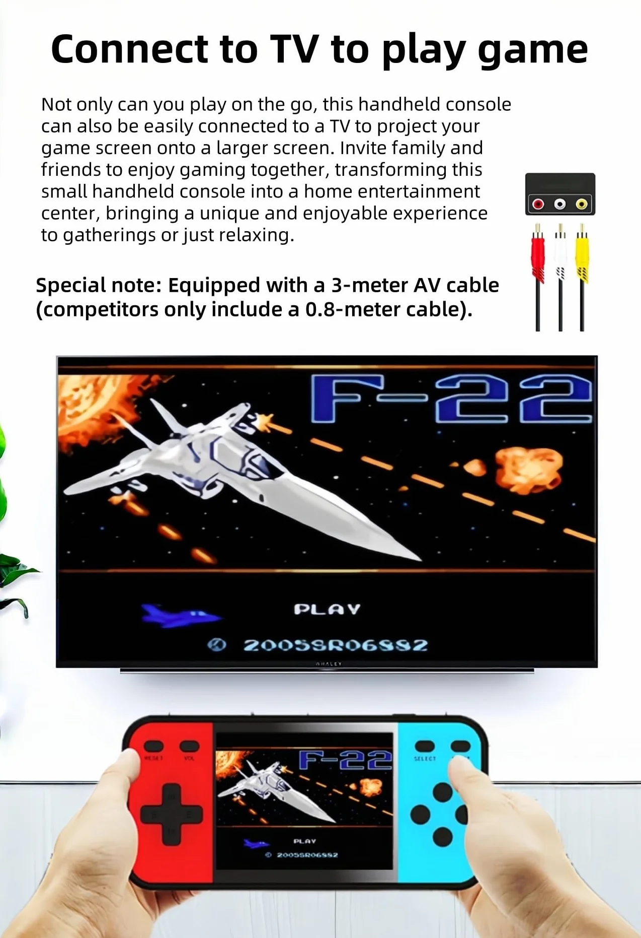 JXD 3" Mini Console de Jeux Vidéo Rétro 240 Jeux Connectable à la TV Portable Enfants