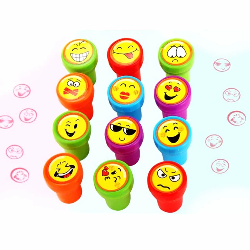 Tampons Auto-encreur Emoji pour Enfants 36 Pièces Cadeau de Fête