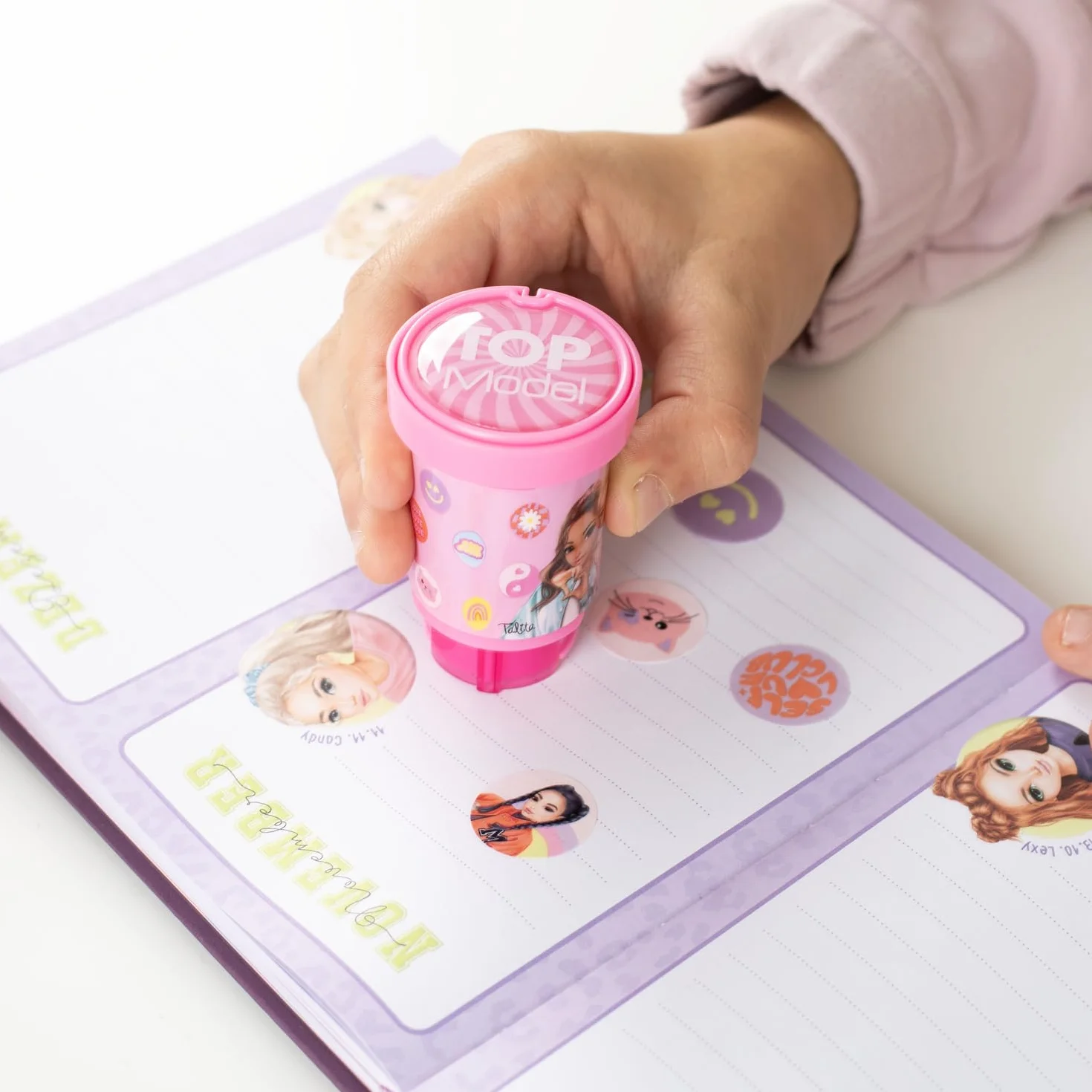 Depesche TOPModel Sticker Stamper Set z Tamponem i 160 Stickers