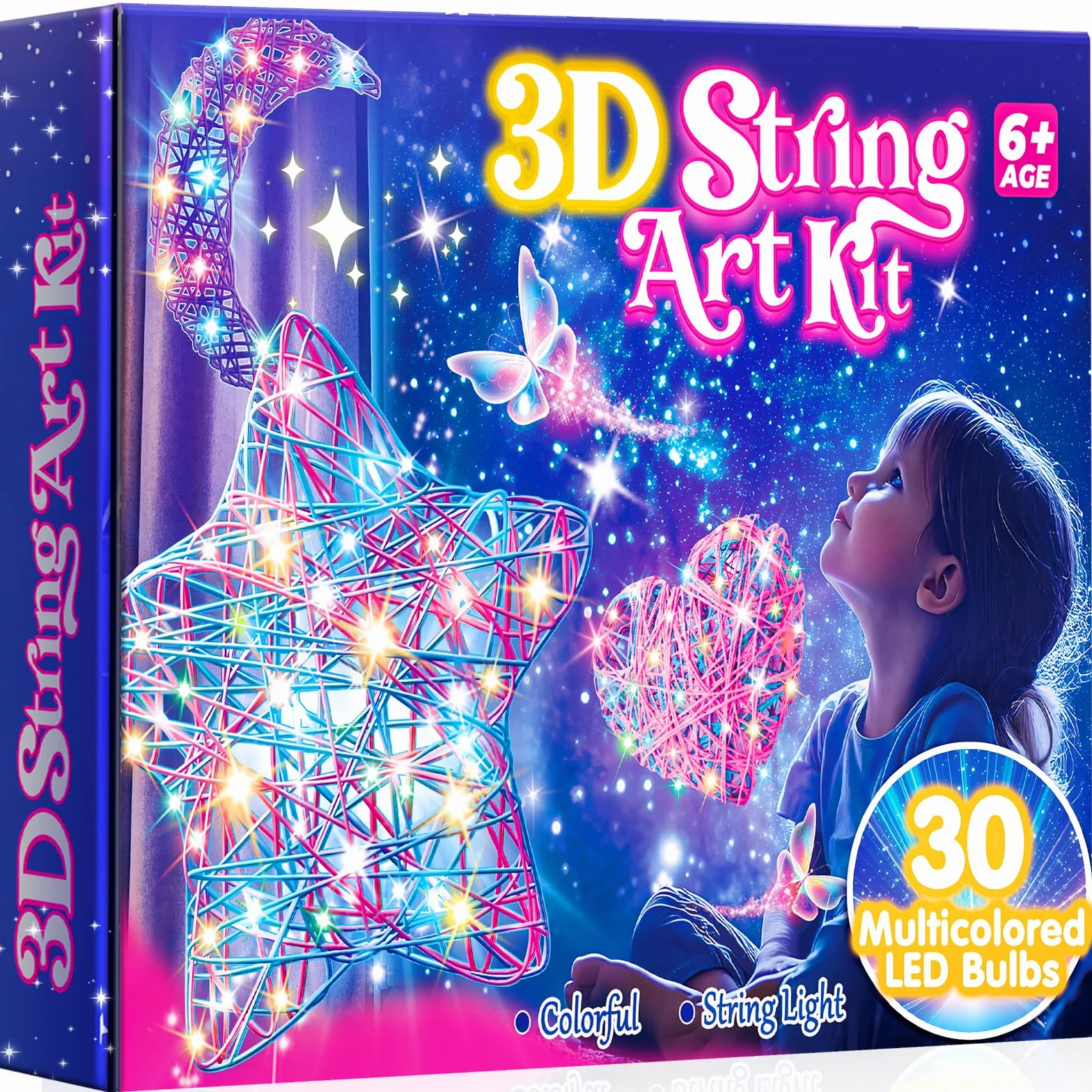 Hapikids Cadeau Fille 6-12 Ans, String Art 3D Bricolage Enfant Jouet Créatif