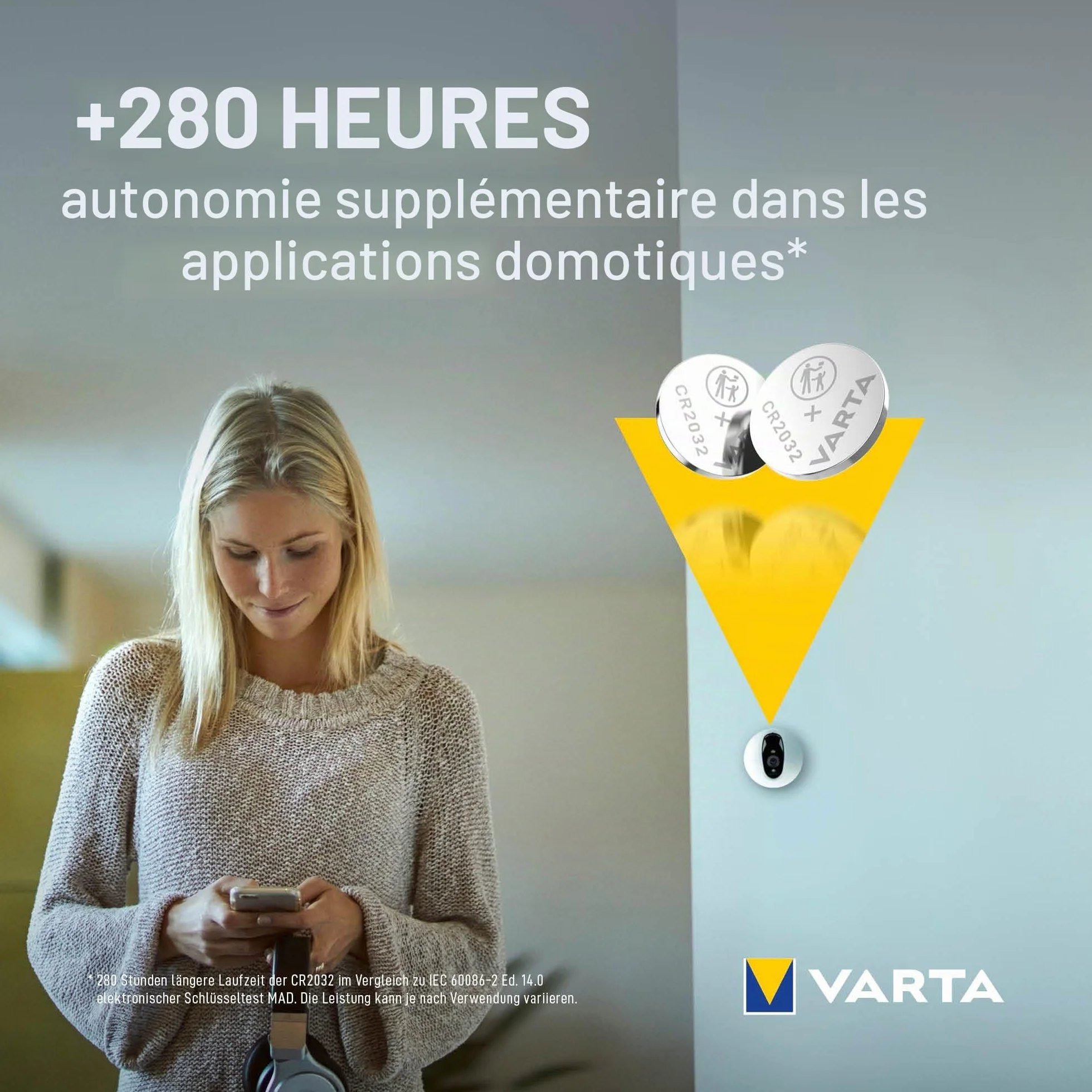 VARTA Piles Bouton CR2032, lot de 5, Lithium 3V, emballage sécurisé pour les enfants