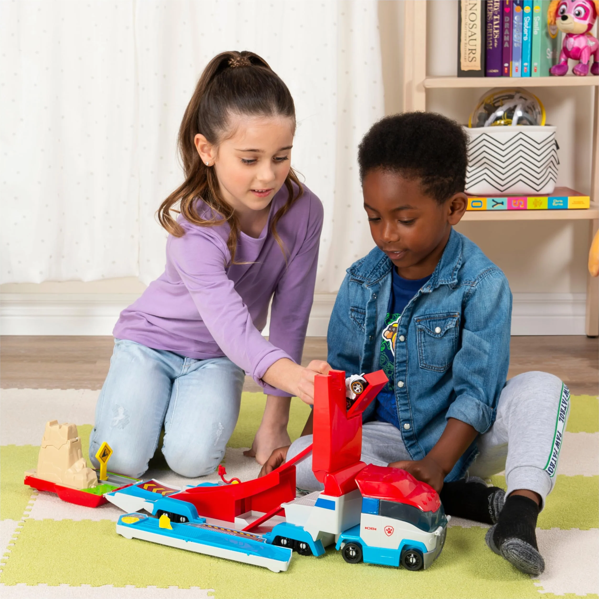 Paw Patrol Pat Patrouille Camion Patrouilleur 2 en 1 True Metal Véhicule Circuit Voiture Accessoires Jouet Enfant 3 Ans+