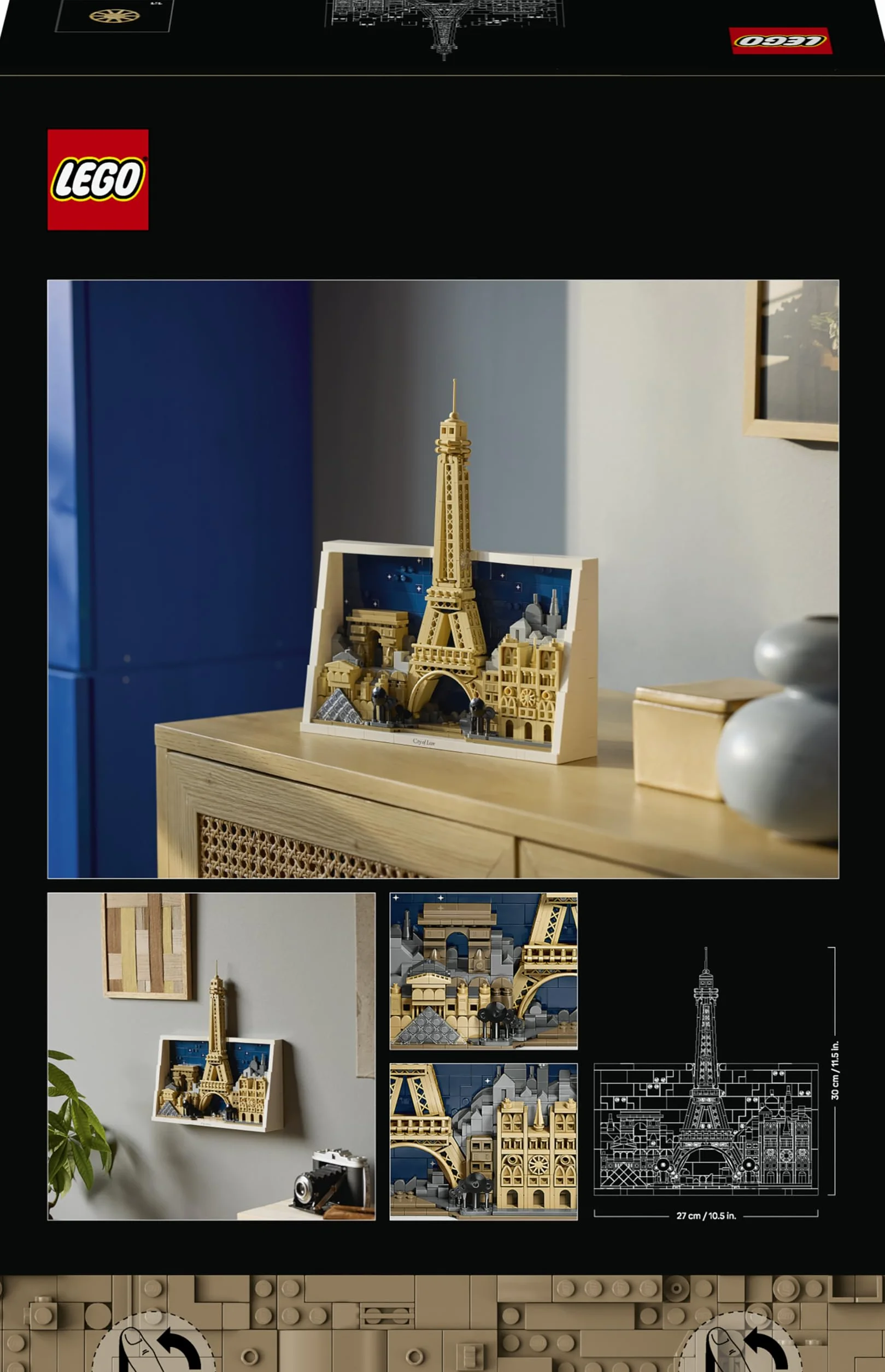 LEGO Architecture Paris 21064 Maquette Miniature Tour Eiffel Monuments Parisiens Décoration Intérieure