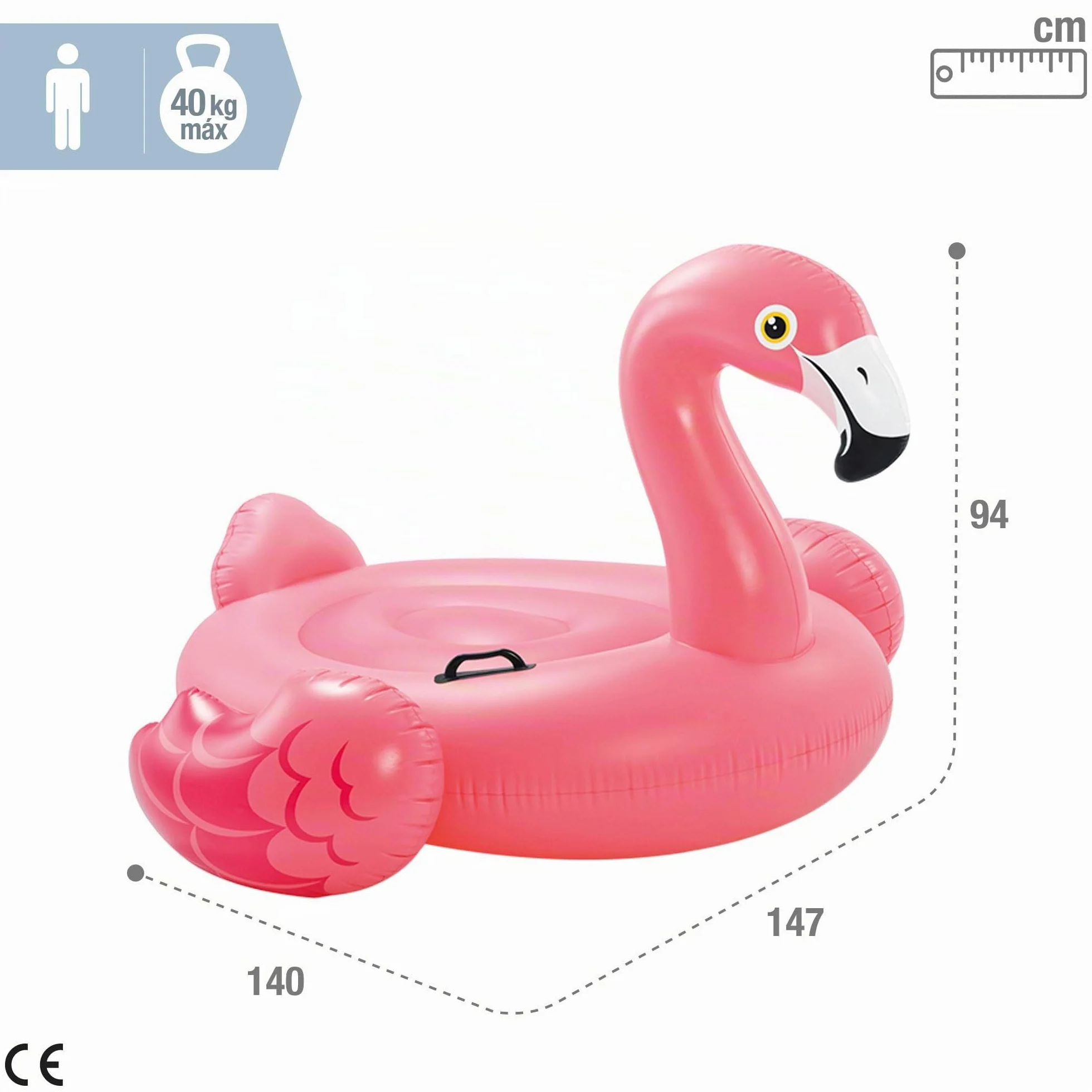 Intex bouée Flamant Rose à chevaucher