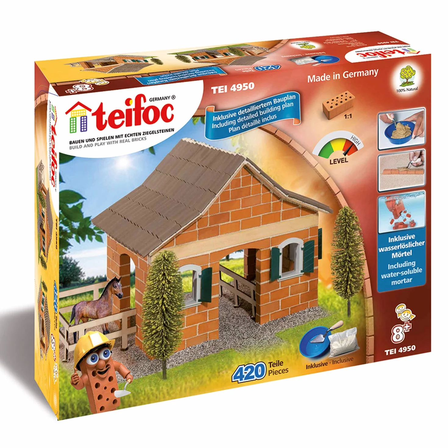 Teifoc Big Horse Stable T4950 Brick Construction