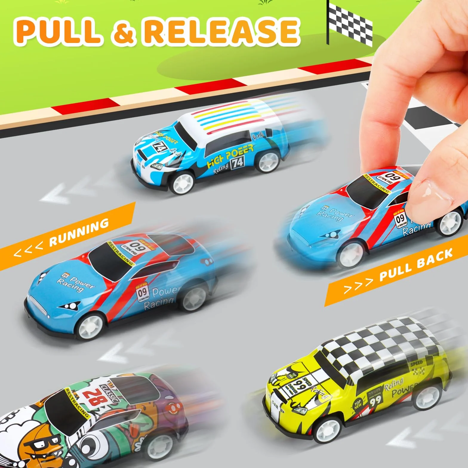 Voitures Jouets en Métal 24 Pièces avec Tapis de Jeu et Barrage Routier 6,8cm Cadeau pour Enfant Garçon 2-8 Ans