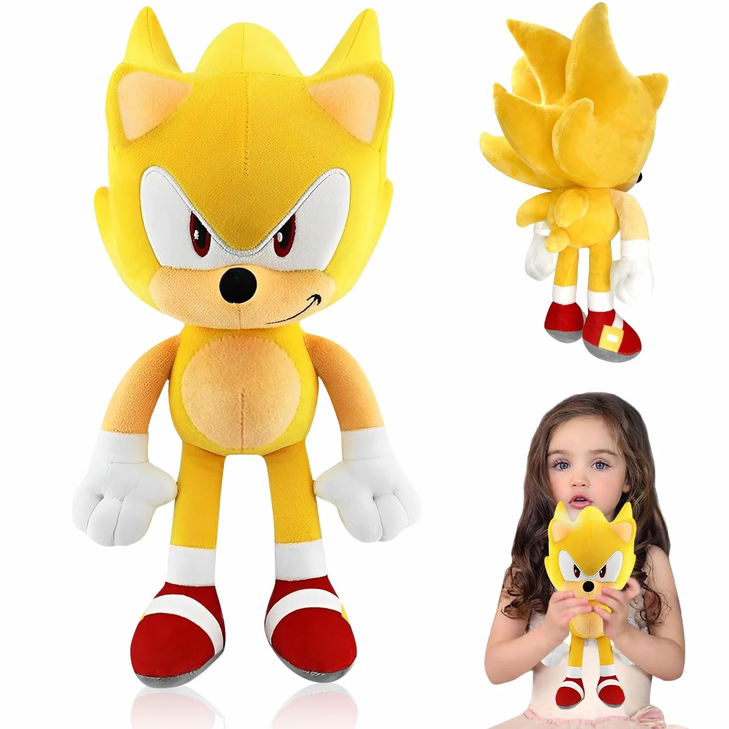 Sonic Poupée en Peluche 30cm Supersonic Hérisson Jouet pour Enfants Cadeau d'Anniversaire