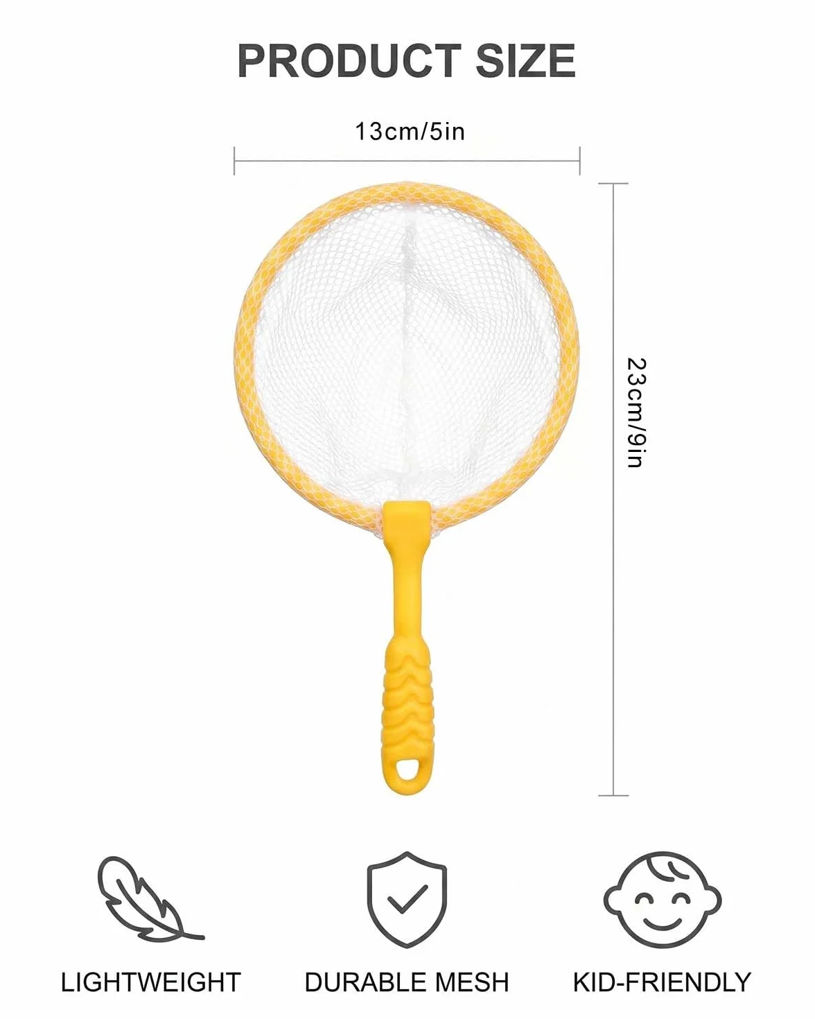 Épuisettes 2 Pièces Jaune et Vert pour Pêche aux Canards, Jeux de Plage & Piscine