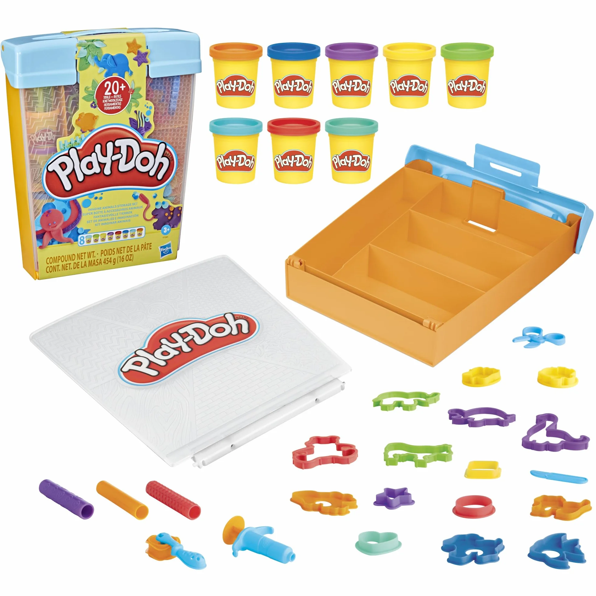 Play-Doh Super Boîte à Accessoires Animaux, Pâte à Modeler pour Enfants