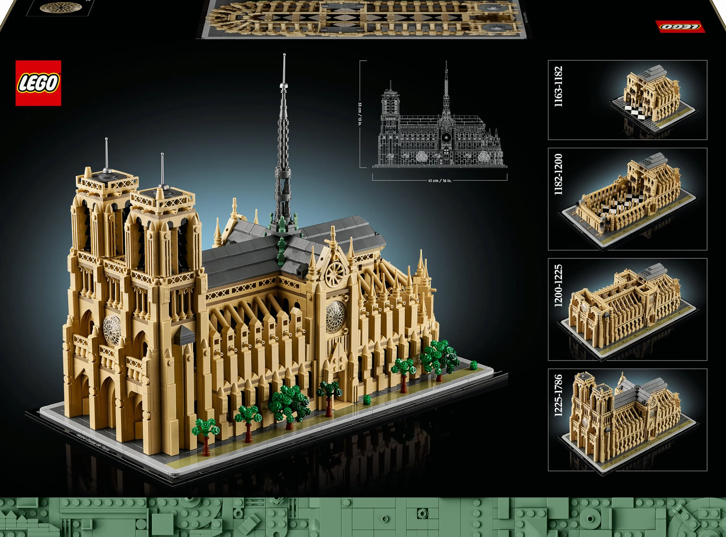 LEGO Architecture Notre-Dame de Paris 21061 Maquette à Construire Set pour Adultes