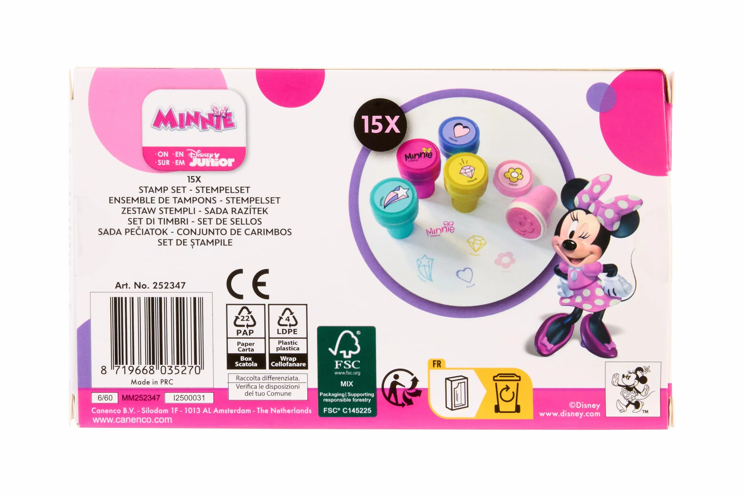 Disney Minnie Mouse Lot de 15 tampons Kit de bricolage pour enfants