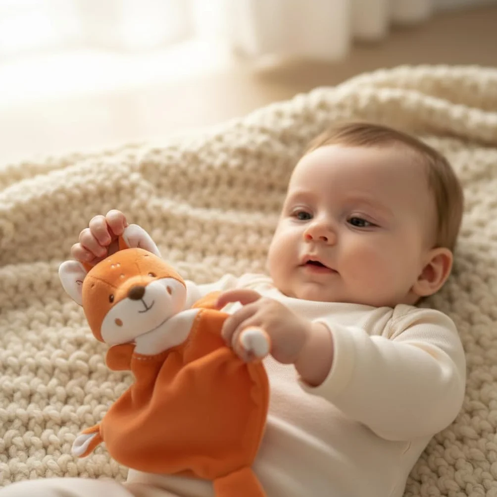 Les César Le Renard 30 cm Doudou Brodé Prénom Cadeau Naissance Bébé