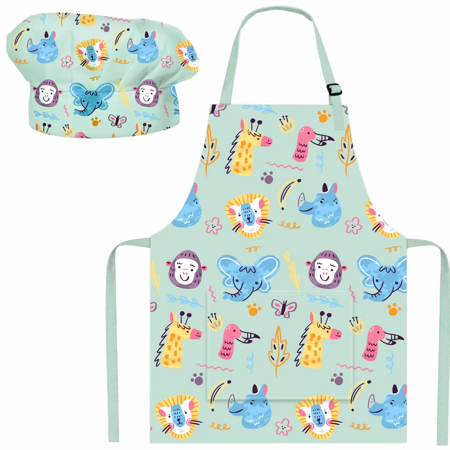 Tablier Cuisine Enfant Garcon Fille Personnalisé Polyester Coton 2-6 Ans