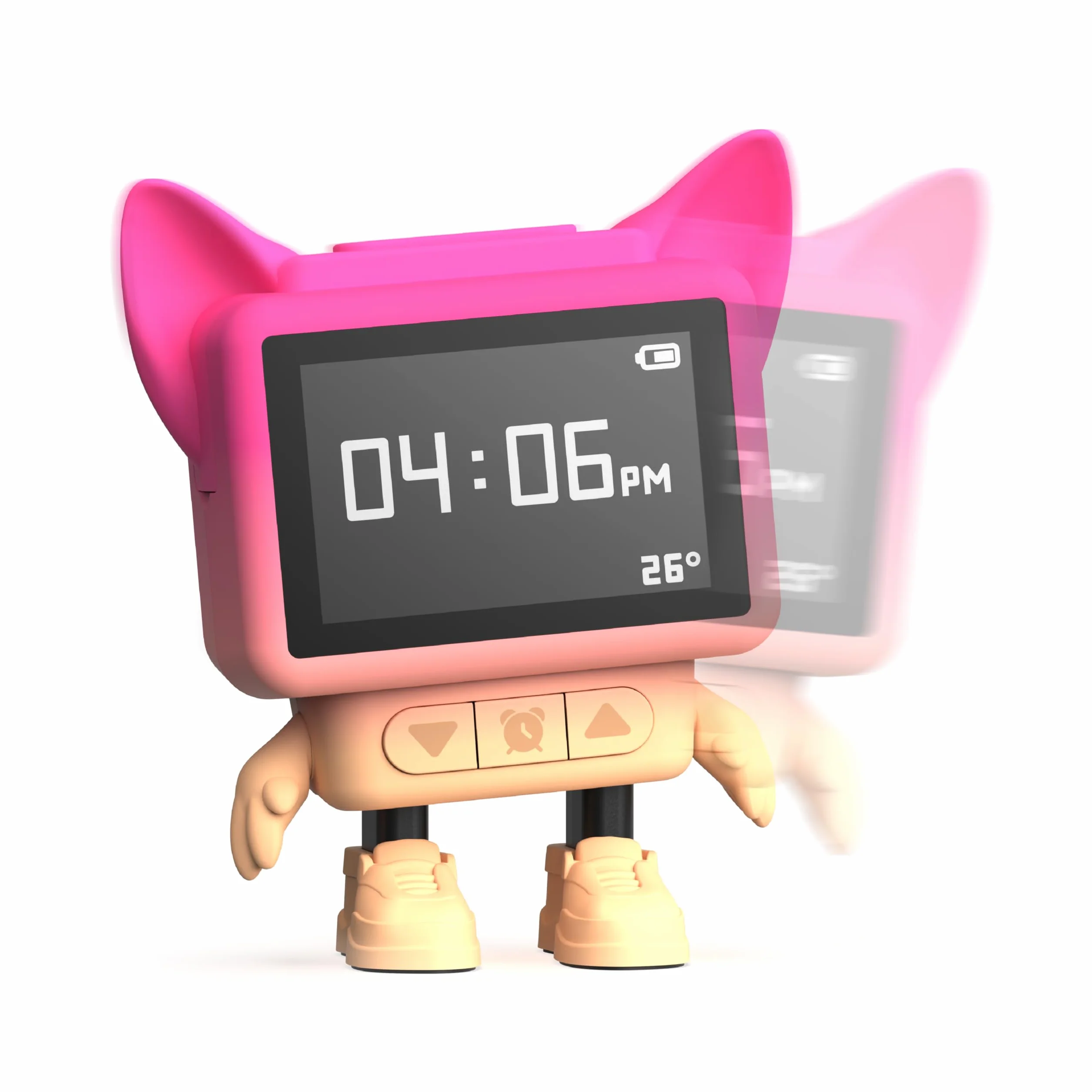Mob Réveil Enceinte Bluetooth Enfant Dancing Clock avec Écran LCD Émotionnel et Diffuseur Bruits Blancs