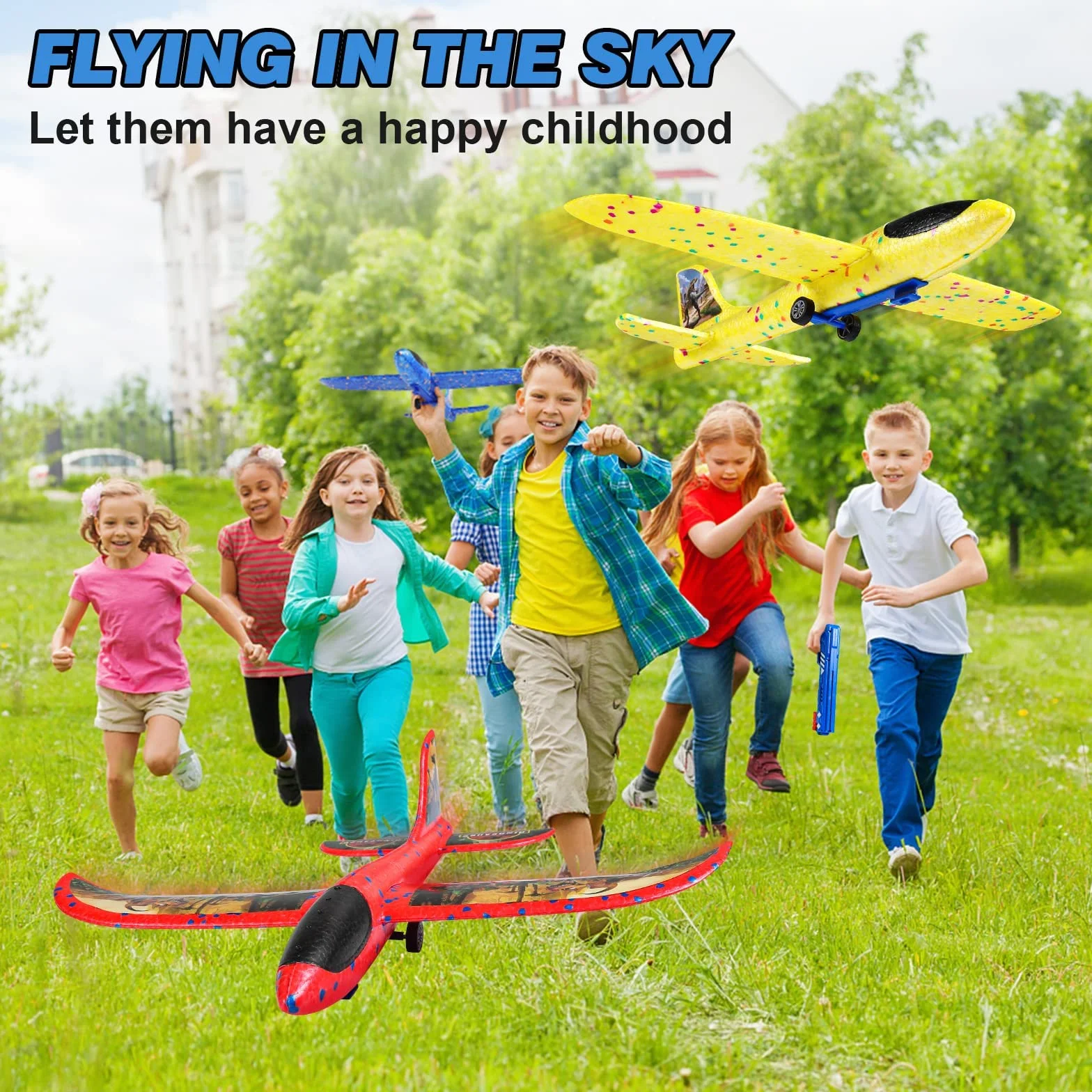 Joozmui Avion Polystyrene Planeur Jouet Garcon 3-9 Ans Exterieur Cadeau Anniversaire