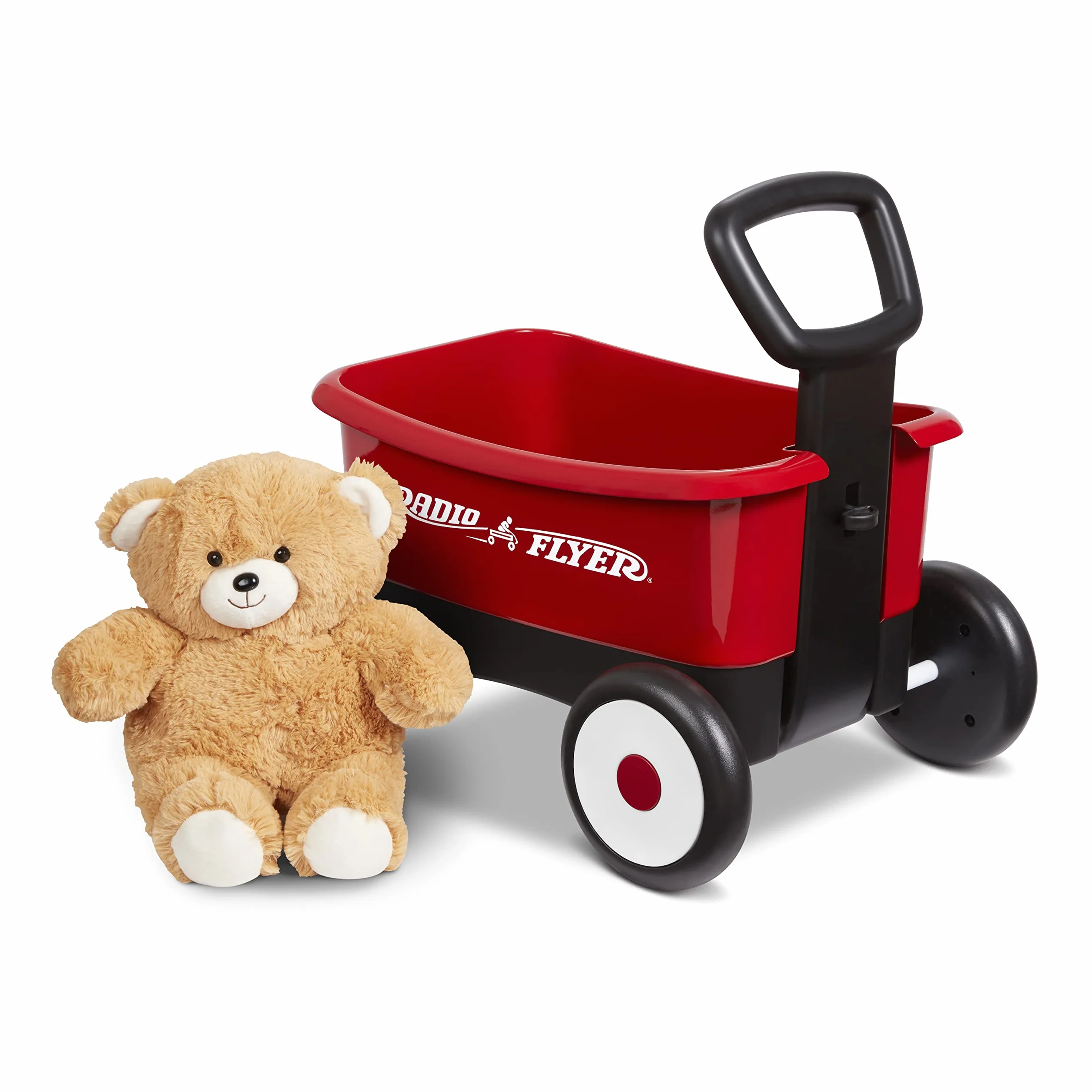 Radio Flyer Walker Wagon 2-en-1 Rouge Chariot de Marche à Pousser et à Tirer pour 1-4 Ans