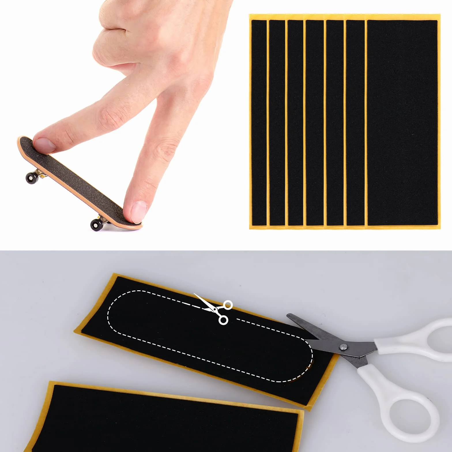ASTER Ruban adhésif mousse antidérapant pour fingerboard 110 x 38 x 1 mm 12 pcs