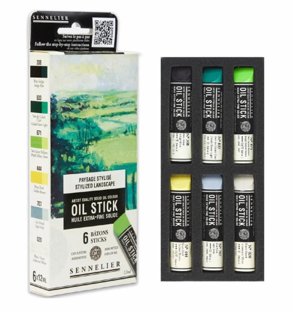 Sennelier Oil Sticks 12 Mini pcs Paysage et estompe