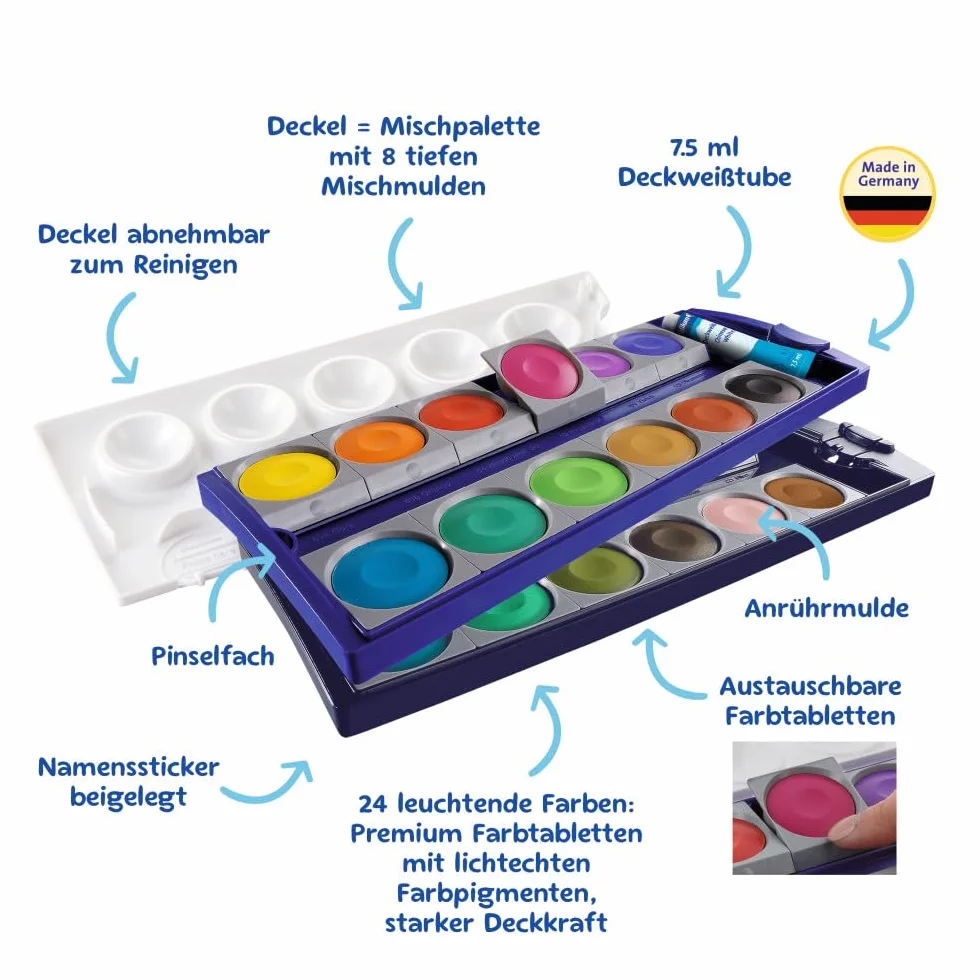 Pelikan 720631 Boîte de Peintures 24 Couleurs