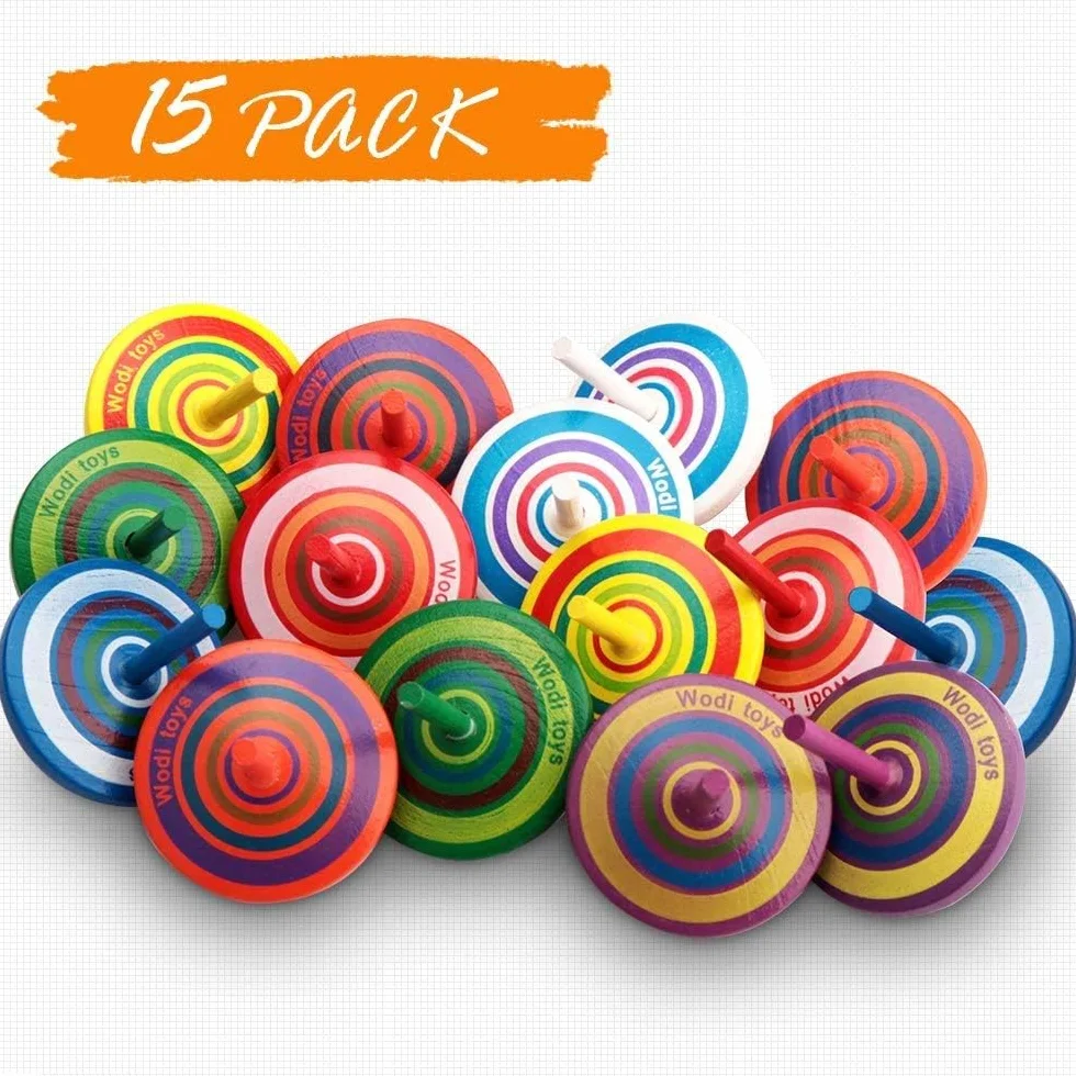 Toupies pour Enfants en Bois - Cadeaux Jouets