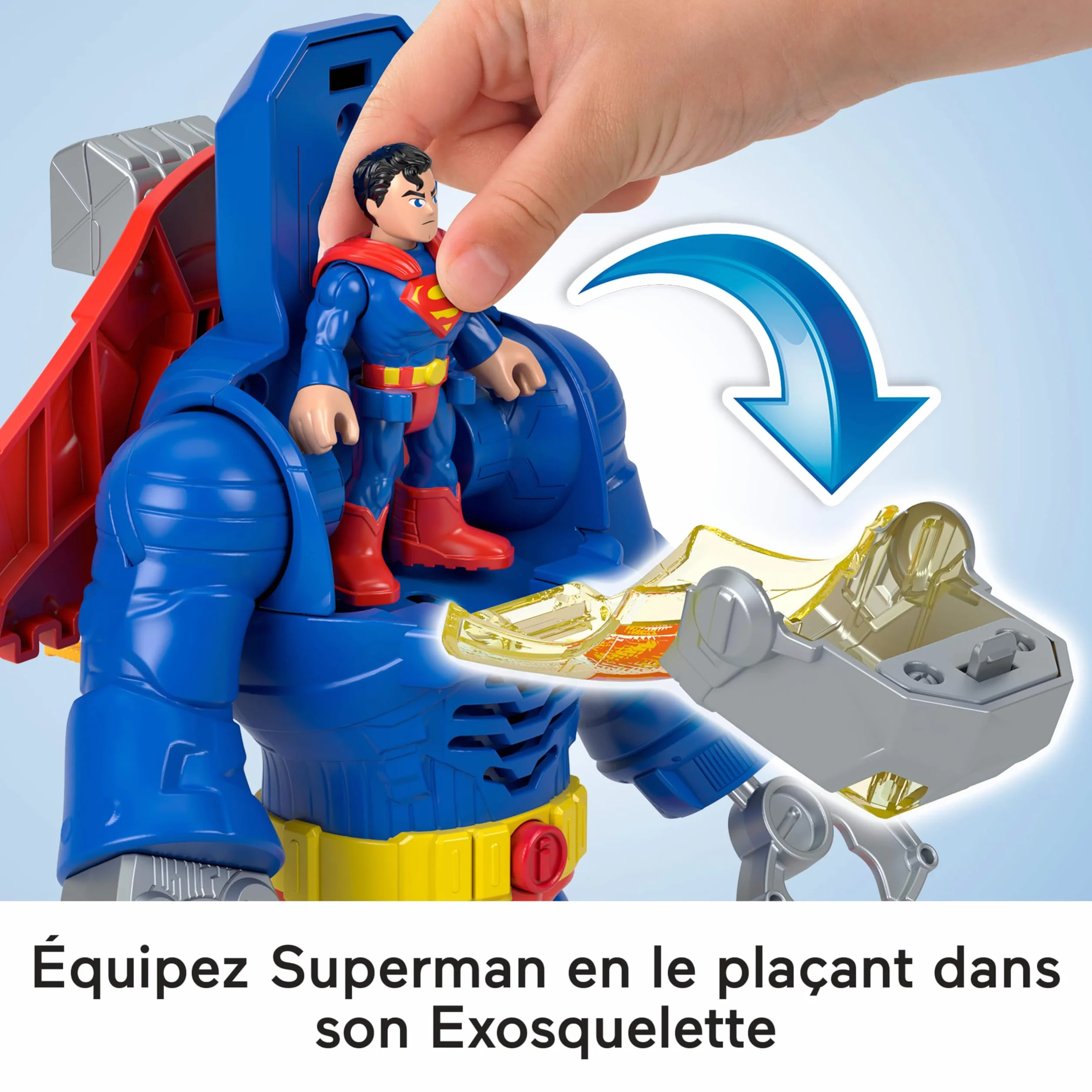 Fisher-Price Imaginext Robot Superman XL DC Super Friends 30 cm avec sons et lumières JCT47