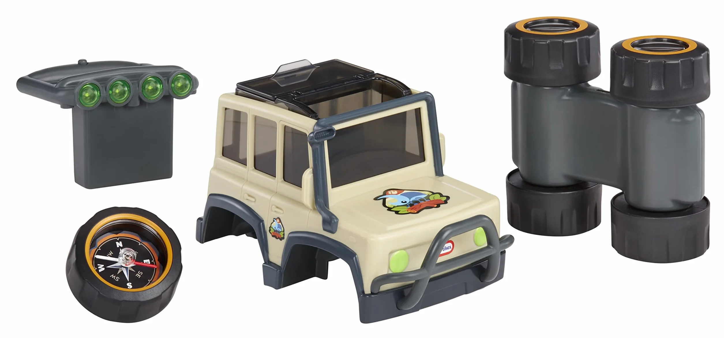 Little Tikes Big Adventures SUV Safari STEM - Véhicule, jumelles, lampe de poche, boussole - Cadeau pour enfants 3+