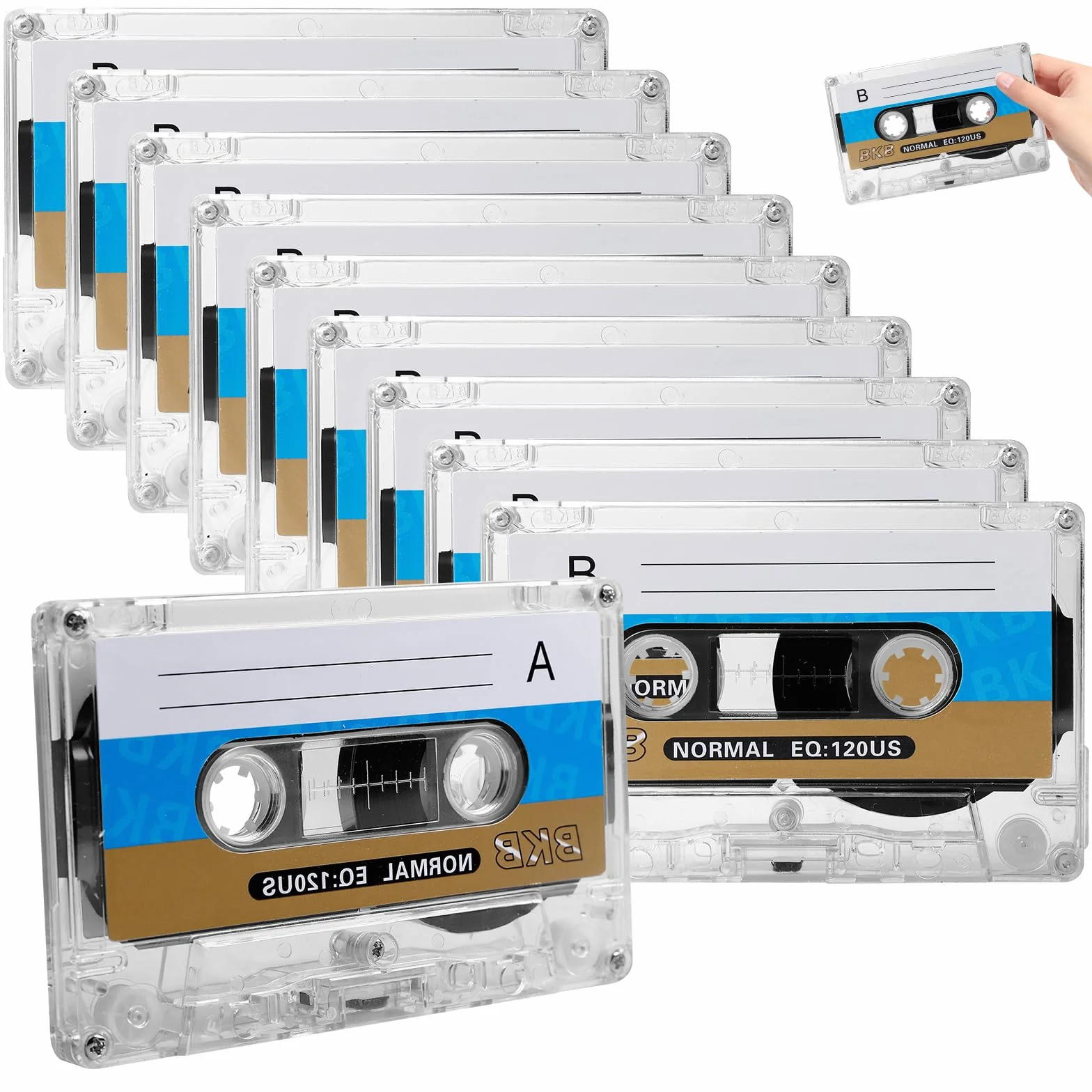 Cassettes audio vierges MC-60 minutes faible bruit Lot de 10