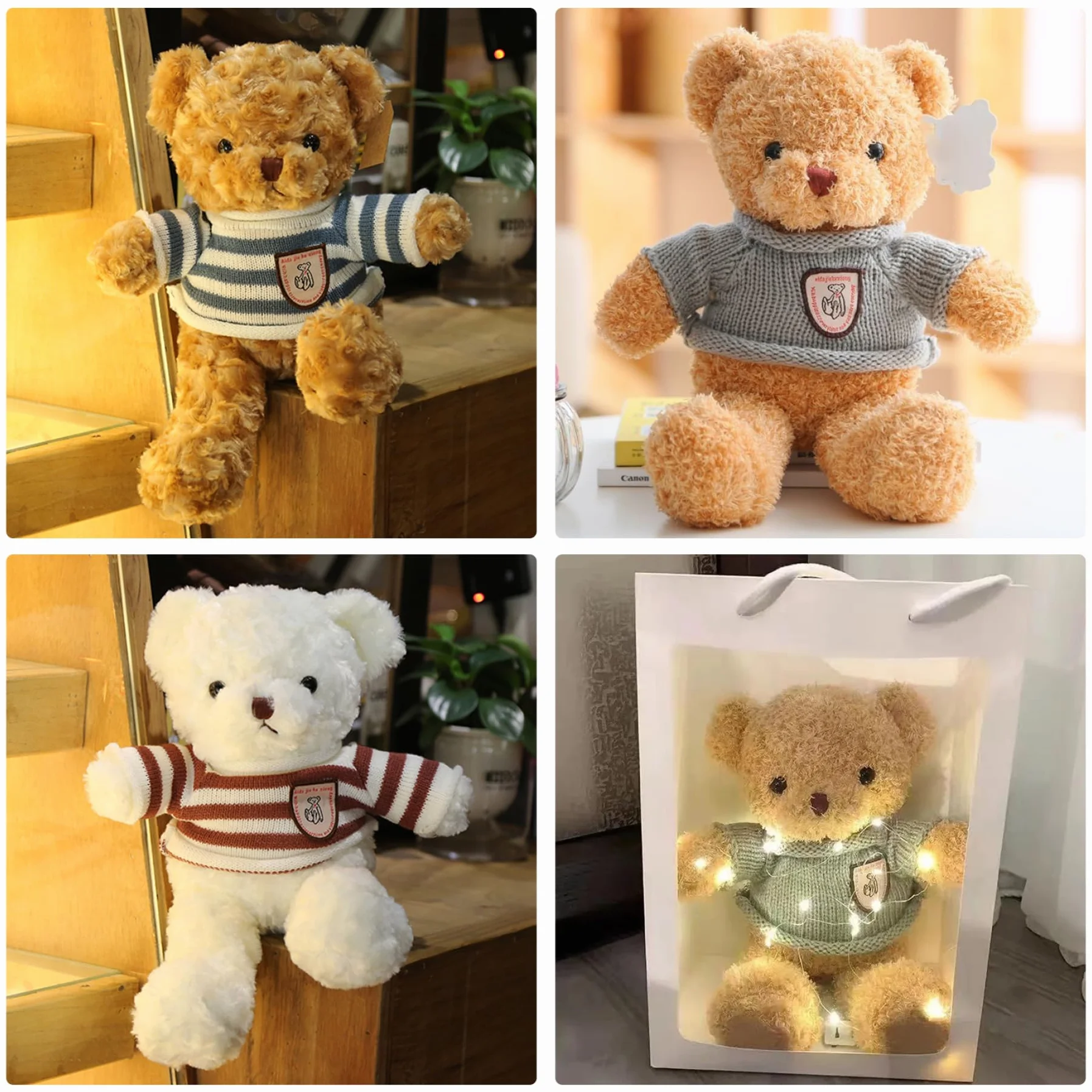 Vêtements Pull Ours en Peluche 5 pièces pour Ours 6-8 Pouces Jouet d'habillage