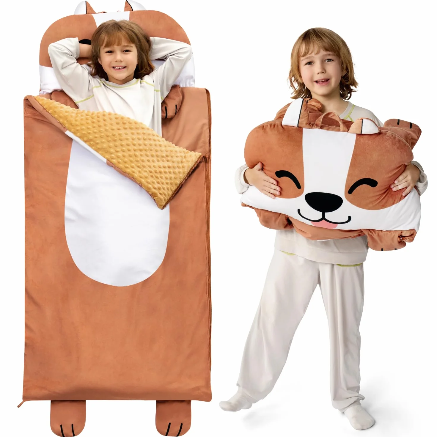 Joiedomi Sac de Couchage Enfant Tapis Enroulable Maternelle 3-7 Ans