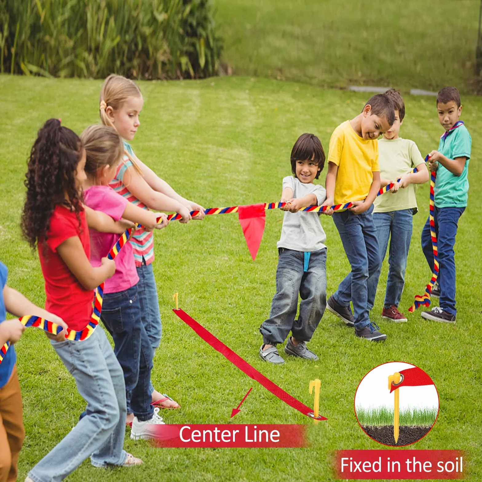 Jeu de Tir à la Corde Extérieur pour Enfant Adulte Famille 6M