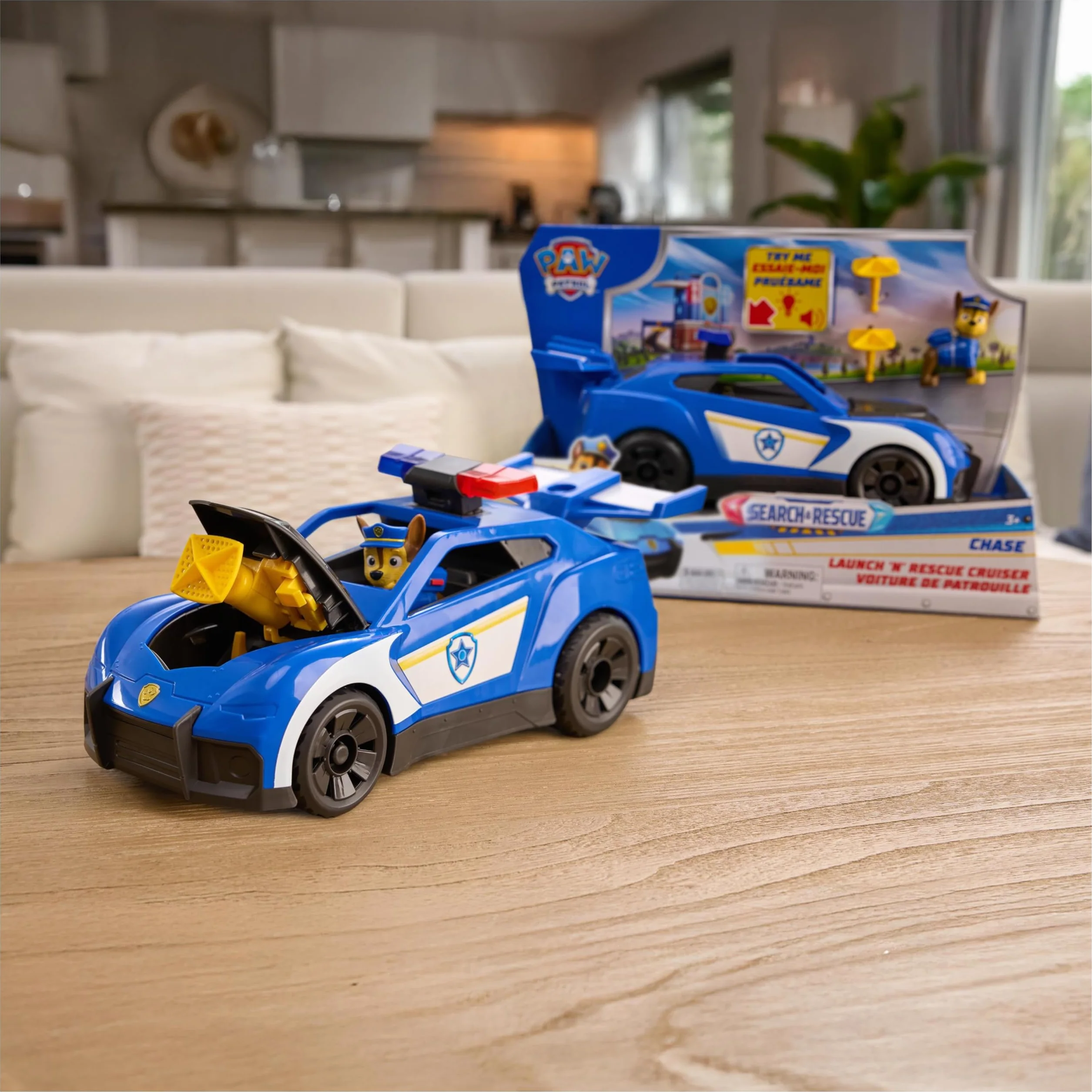 Paw Patrol Pat Patrouille Véhicule Interactif Chase Search & Rescue Mission Détectives Voiture Figurine À Collectionner Jouet Enfant 3 Ans+