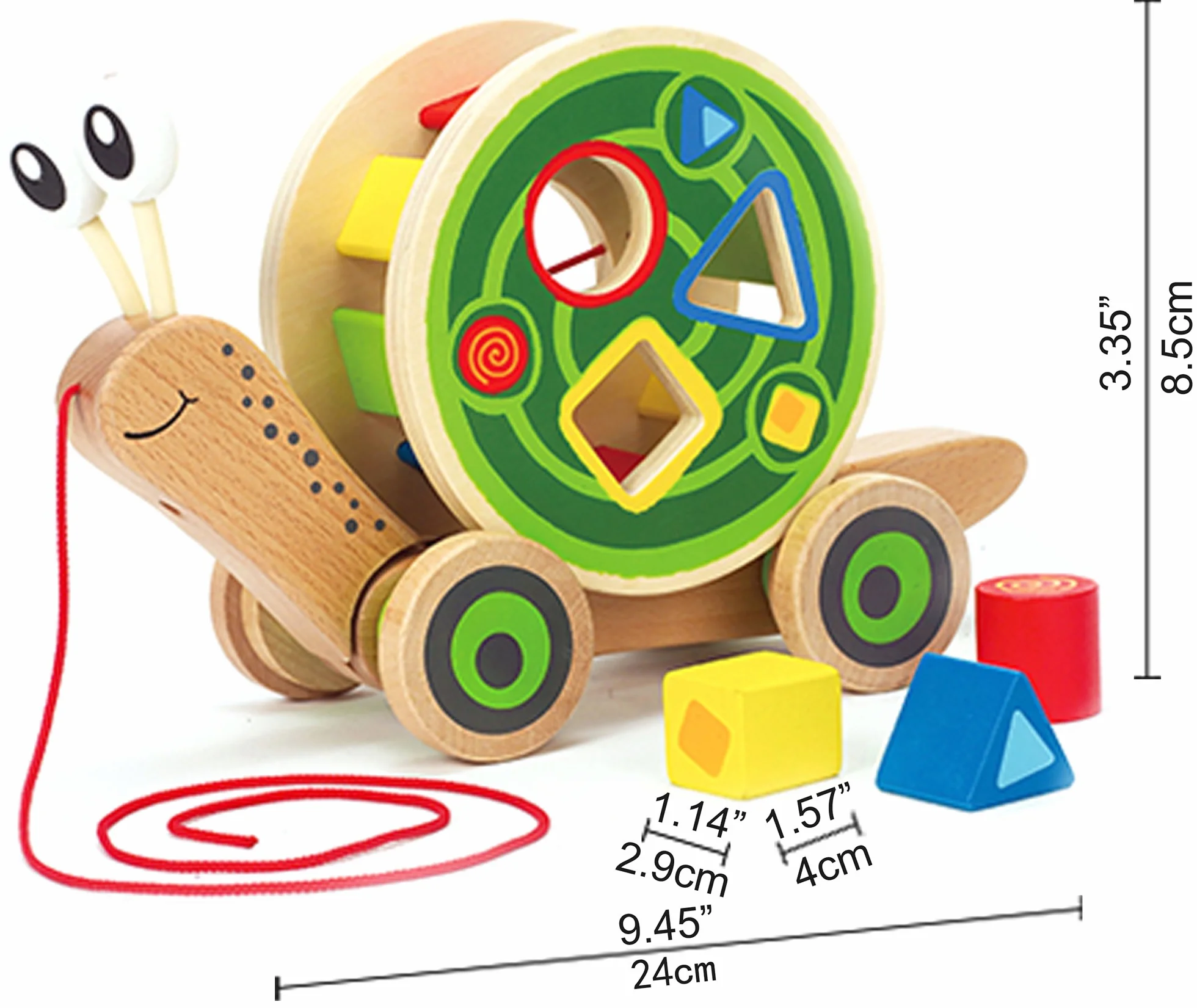 Hape Escargot Jouet en Bois à Tirer pour Enfant 1 an - Exploration, Motricité, Apprentissage