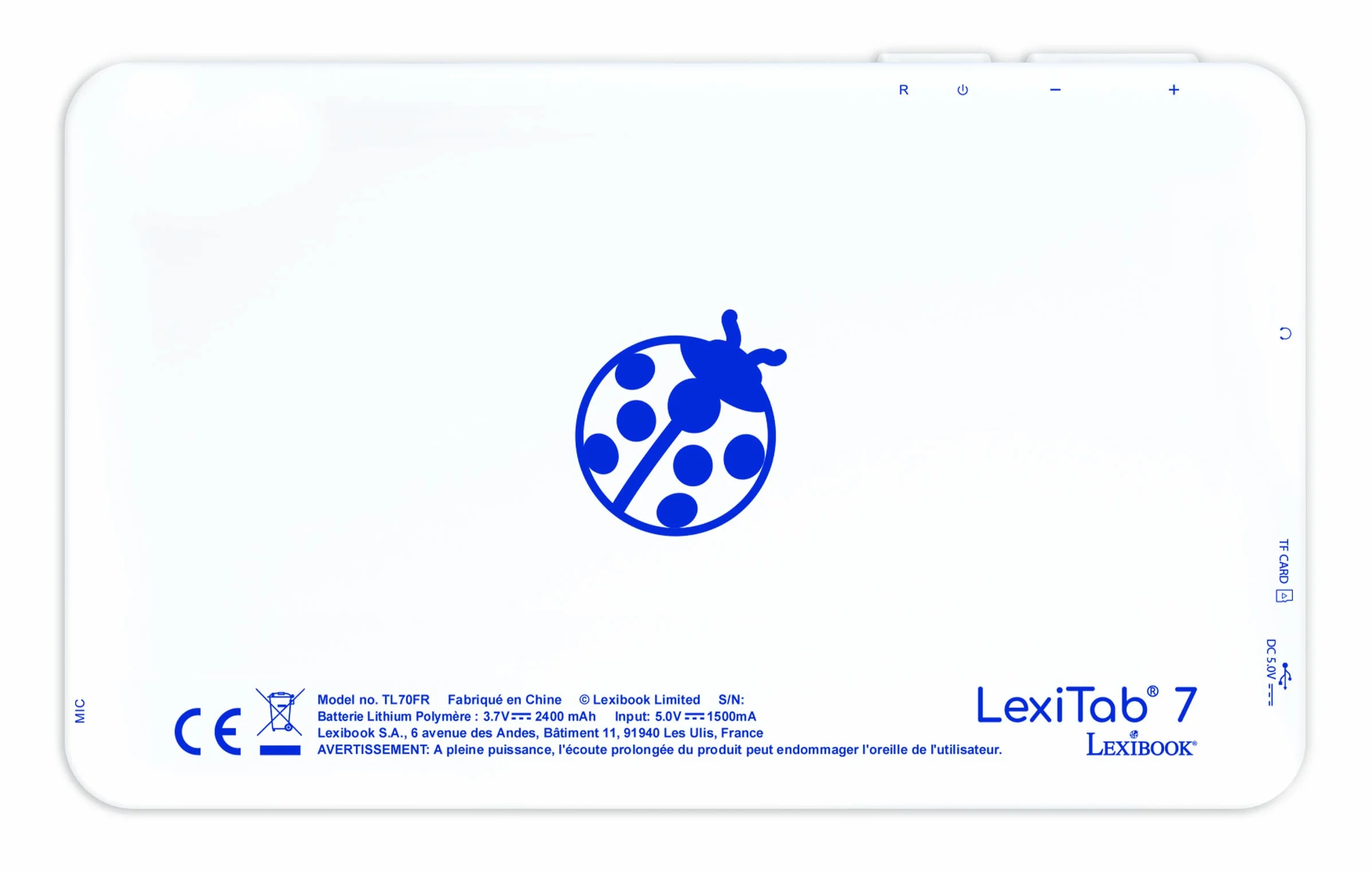 Lexibook, Tablet Master 7, La Tablette Ludo-Éducative 7” avec Pochette Incluse, TL70FR