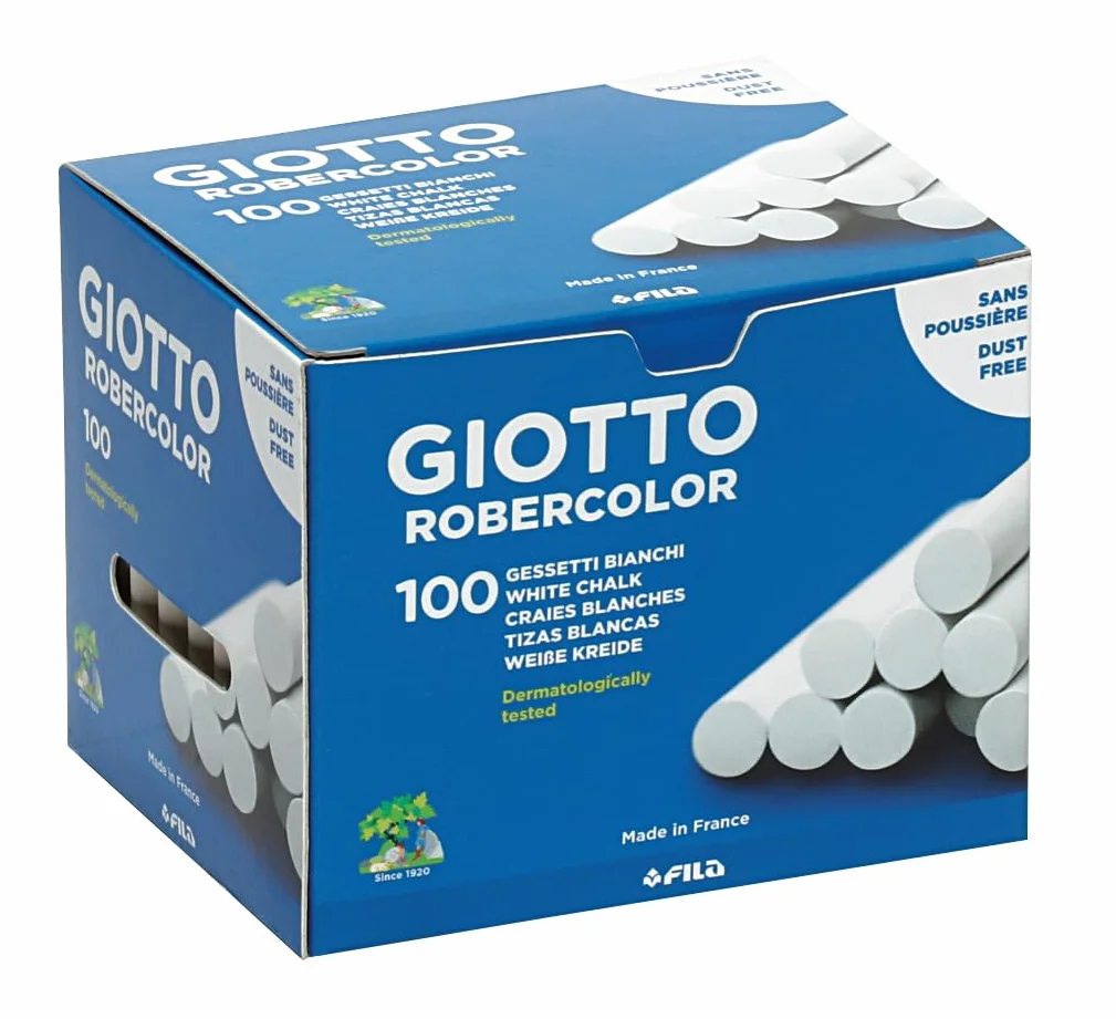 GIOTTO Robercolor Boîte 100 craies blanches