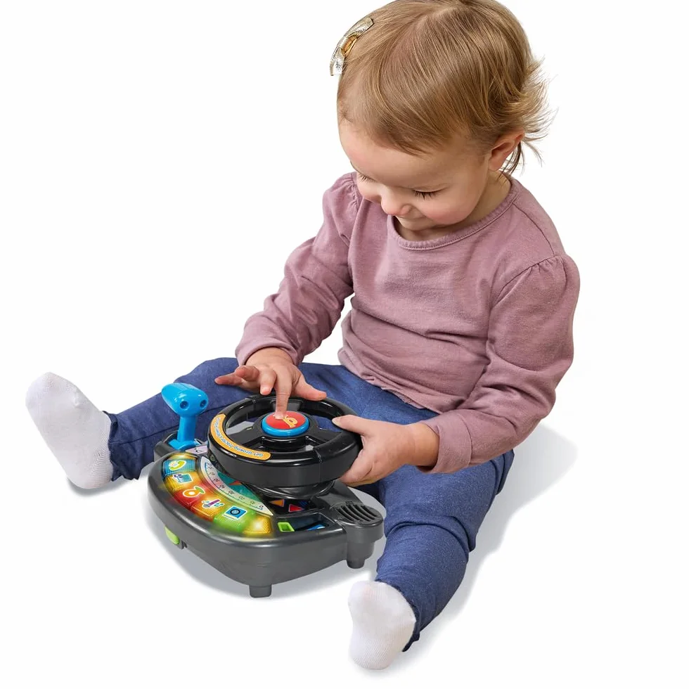 VTech Super Tracteur Magi Tondeuse Vert 3 en 1 Porteur Pousseur Bébé Jouet d'Éveil