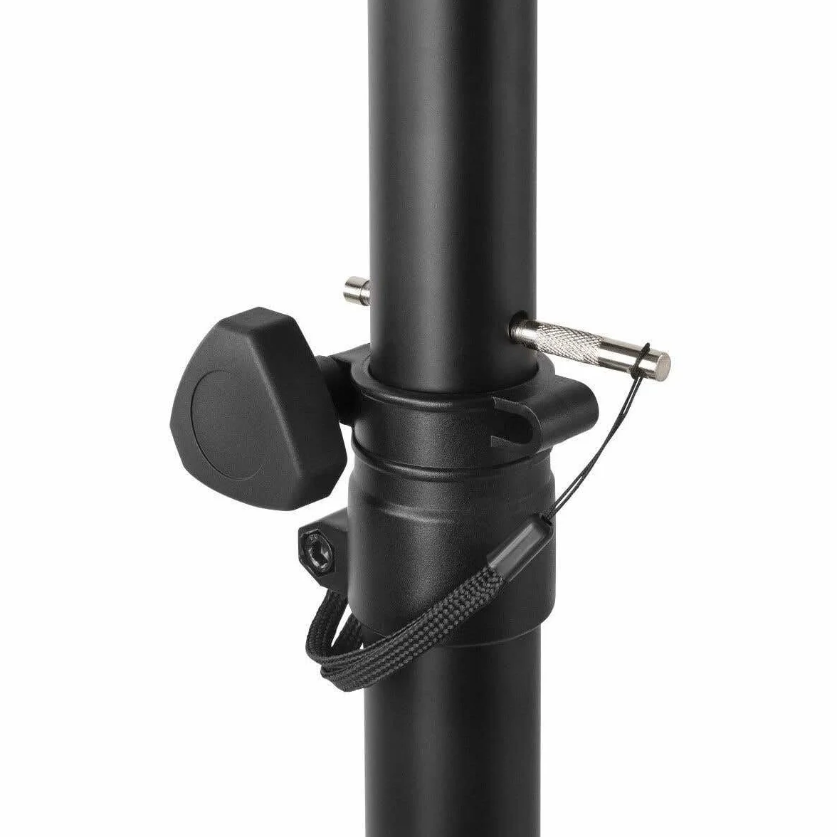 Vonyx LS01 Pied d'Enceinte Pliable, 5 Hauteurs Réglables, 1,8m Max., Insert 35mm, 30 kg