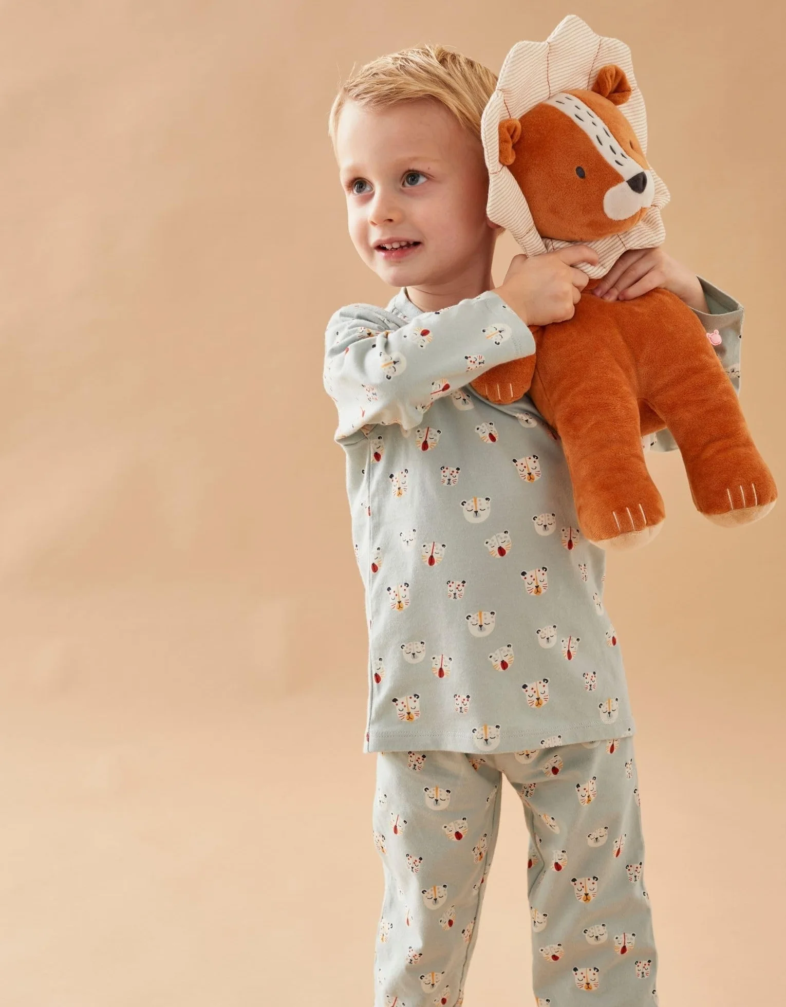Noukie's Doudou Enfant Peluche Babou Doudou Coton Bio 40 cm Marron