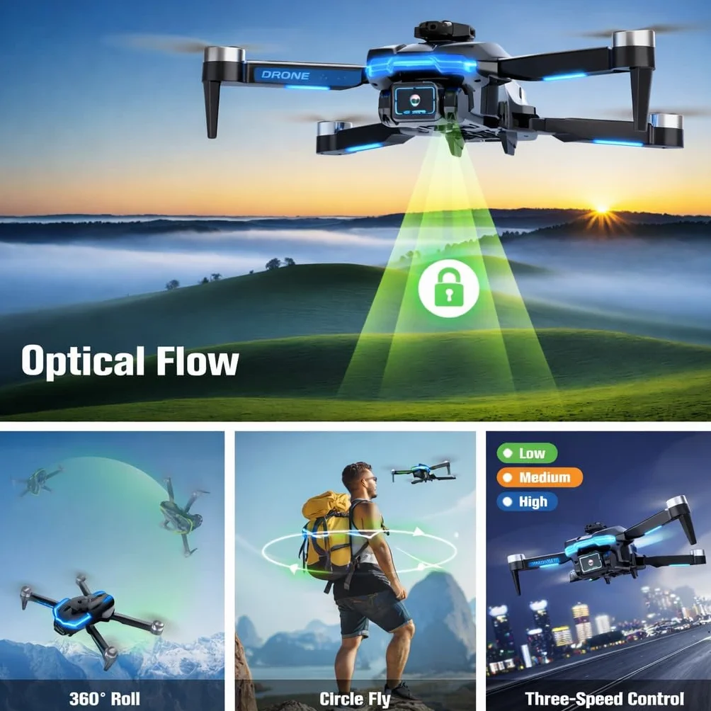Drone avec Camera 1080P Moteur Sans Balais pour Enfant Debutant 36min Quadcopter RC Jouets Blanc