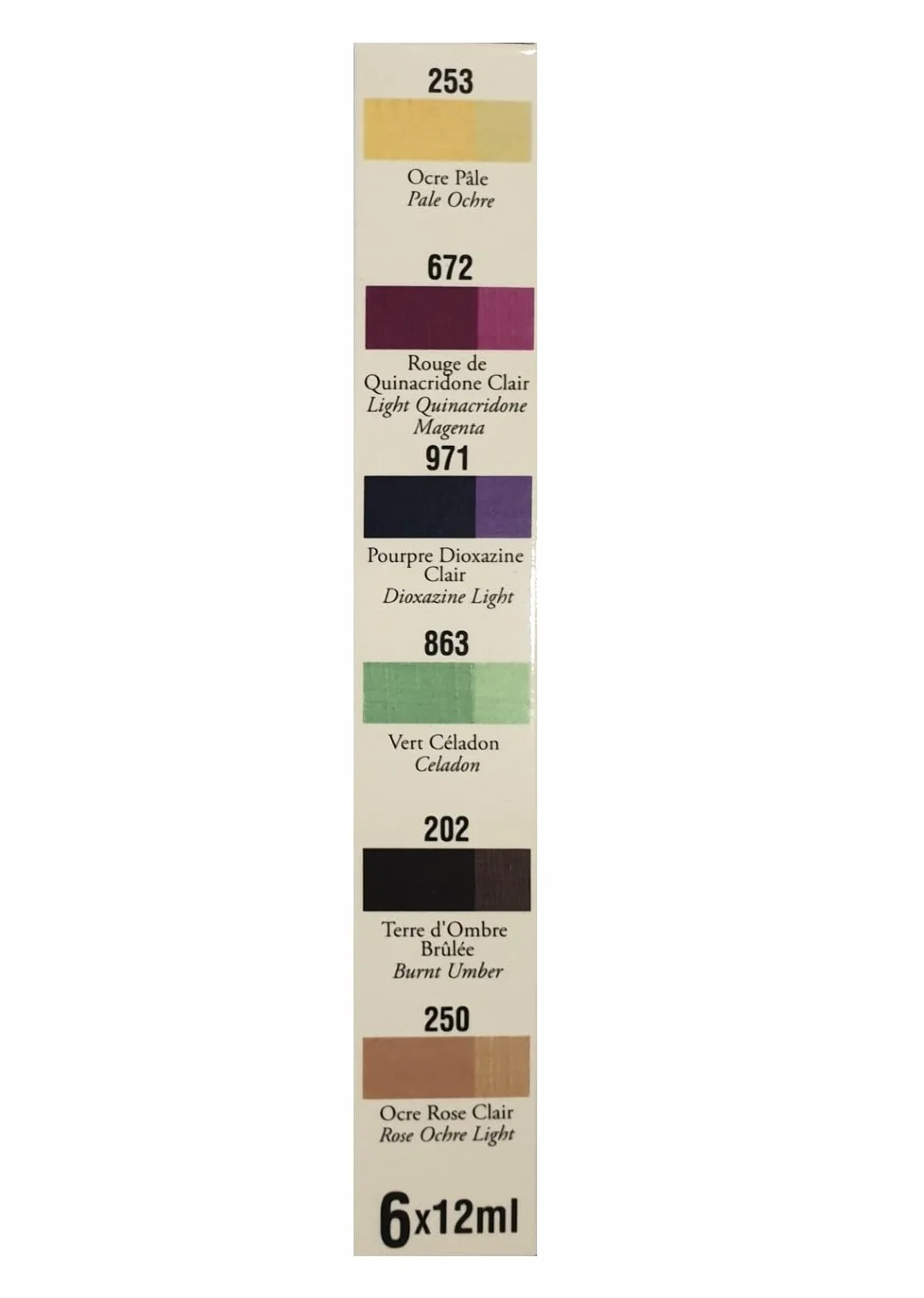 Sennelier Mini Oil Sticks 6pcs Set Portait Tons Clairs