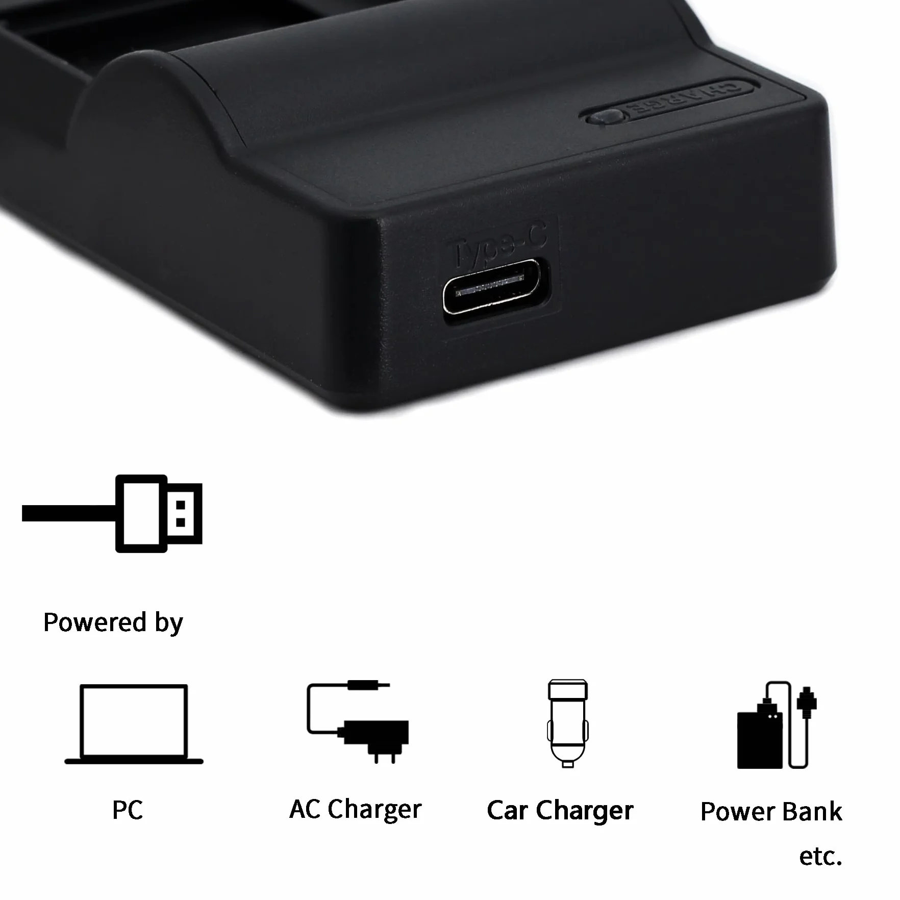 Norifon EN-EL19 USB Chargeur pour Nikon Coolpix S33 S7000 S6900 S2800 S100 S3100 S4100 S4300 S5200 S6500