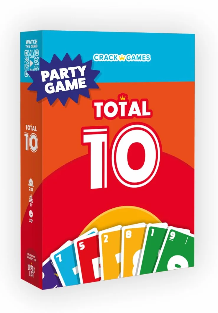 Jeu de Cartes Rami Total 10 - 2 à 8 Joueurs, Dès 8 Ans, Version Française