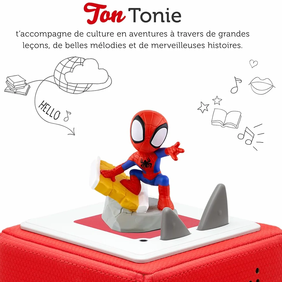 tonies Figurine Spidey et Ses Amis Extraordinaires - Personnage Audio avec Histoire et Chansons pour Toniebox 3 Ans+