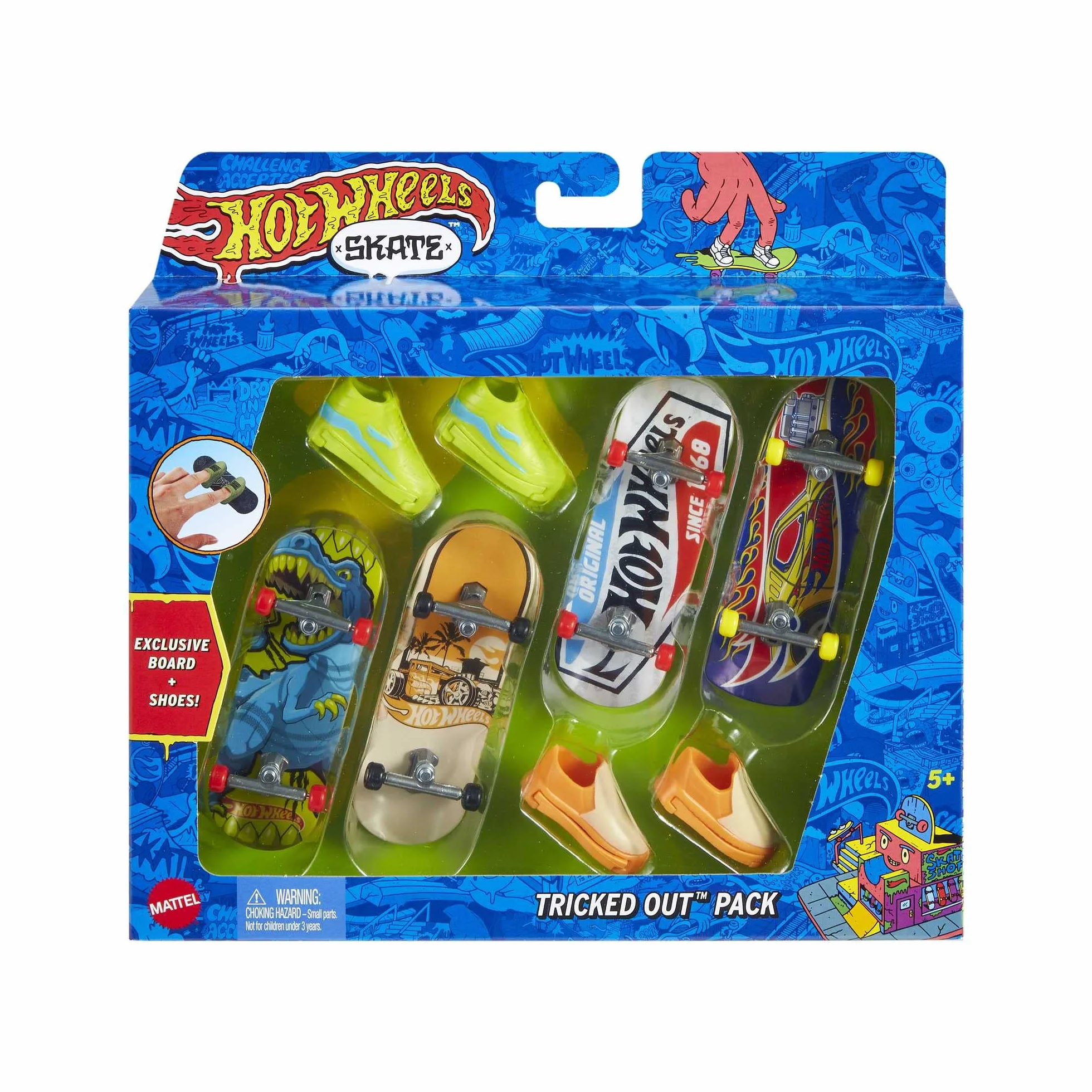 Hot Wheels Coffret Fingerskate Tony Hawk Fingerboard Exclusif HNG72