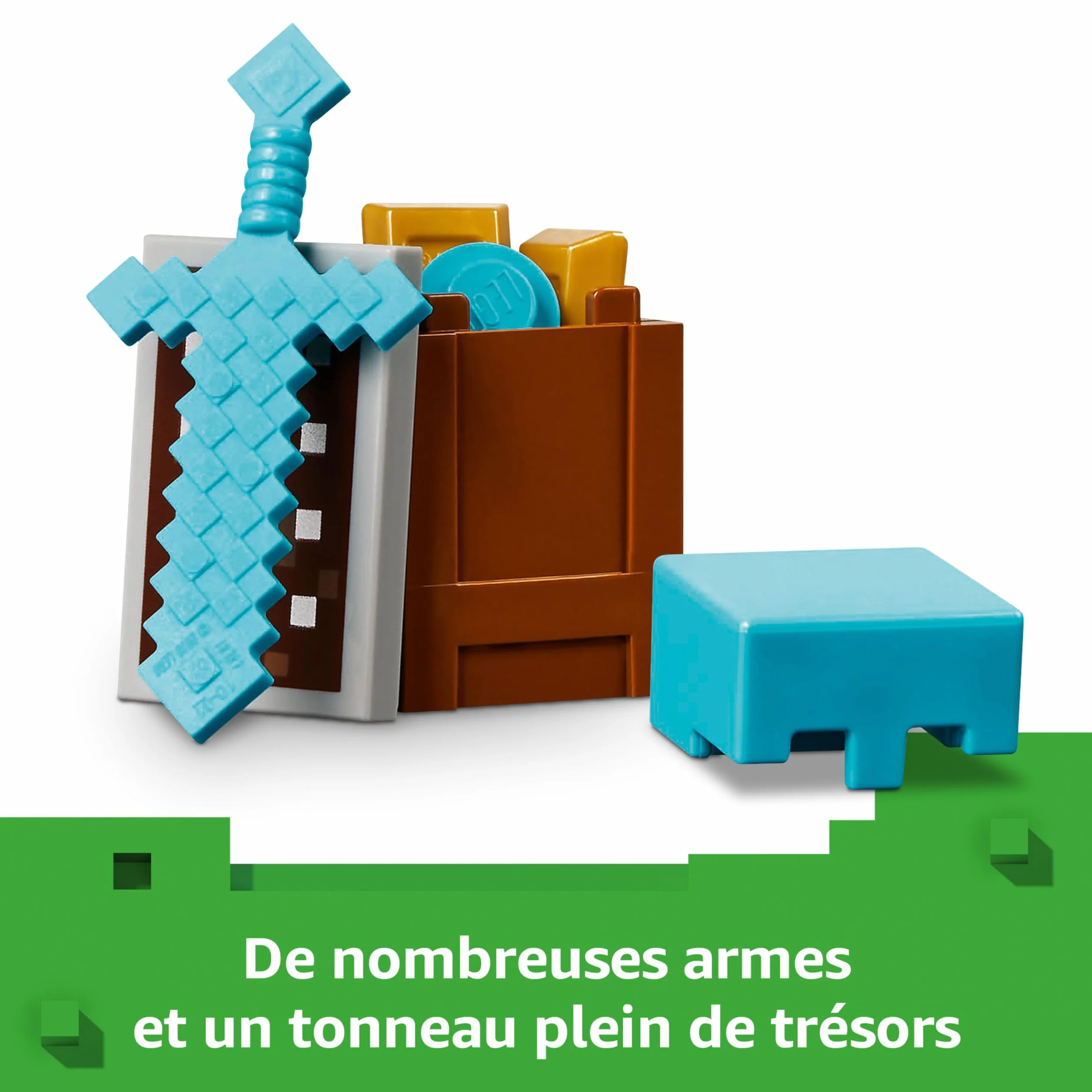 LEGO Minecraft La Patrouille d’Illageois du Désert 21267 Jouet de Construction Figurines Pillard Vindicateur Chevalier Cactus Cadeau 7 Ans