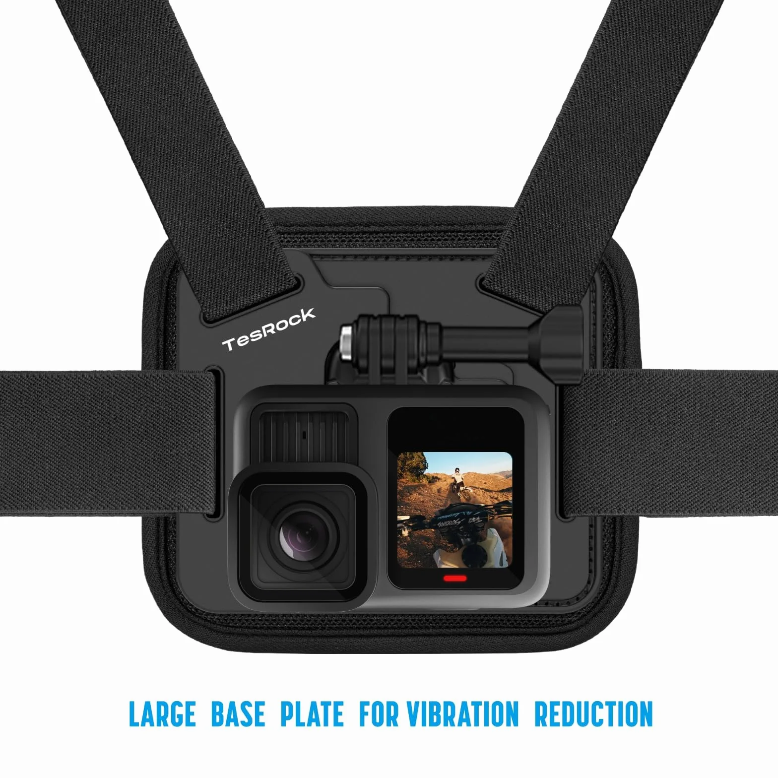 Harnais de Poitrine Compatible GoPro DJI Osmo AKASO Caméras d'action Fixation Chesty Noir