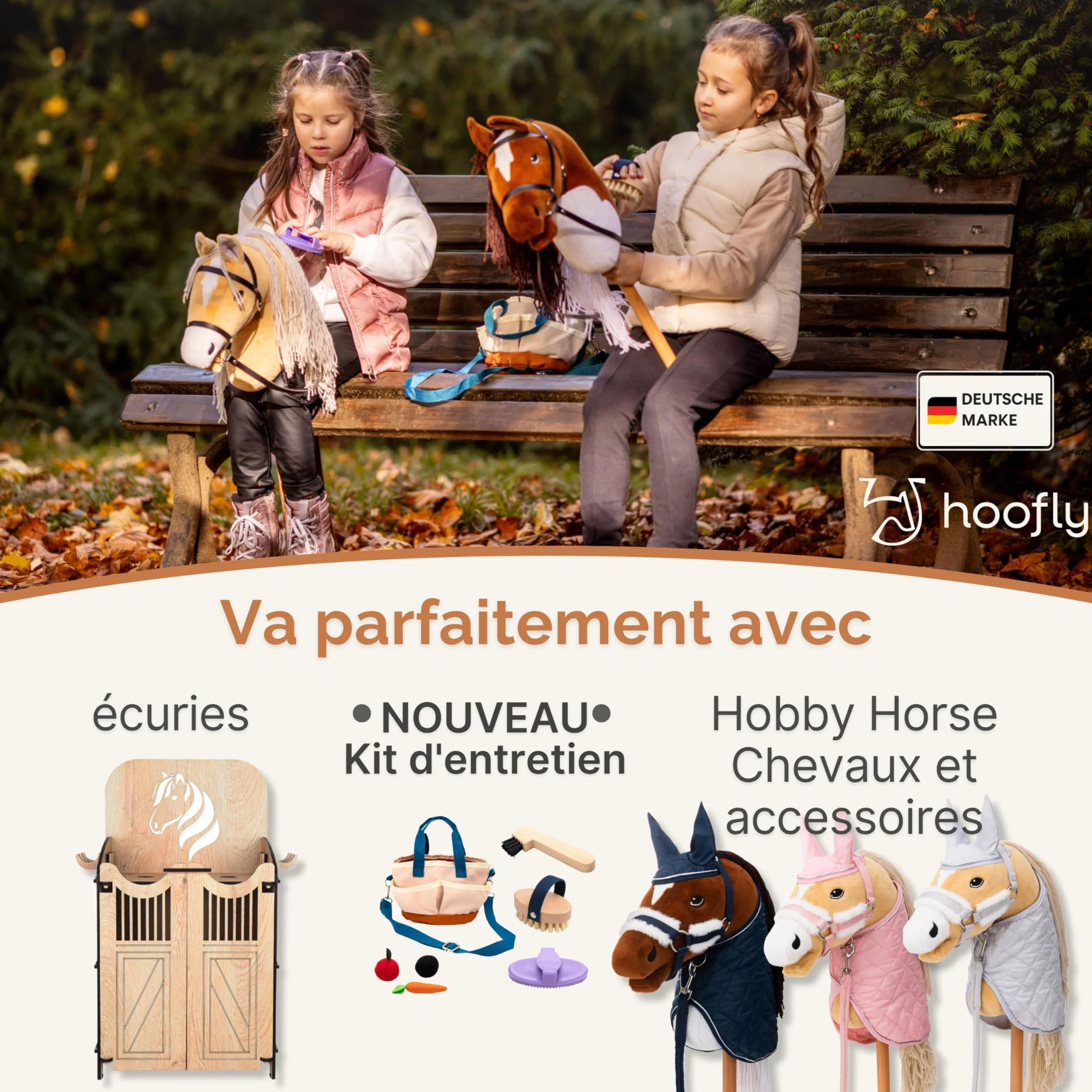 lot d’Obstacles Hobby Horse – 2 Obstacles verticaux & 1 cavaletti/Accessoires Hobby Horsing Enfants/Obstacles à Sauter & entraînement/Parcours Cheval bâton & Cadeau Enfant