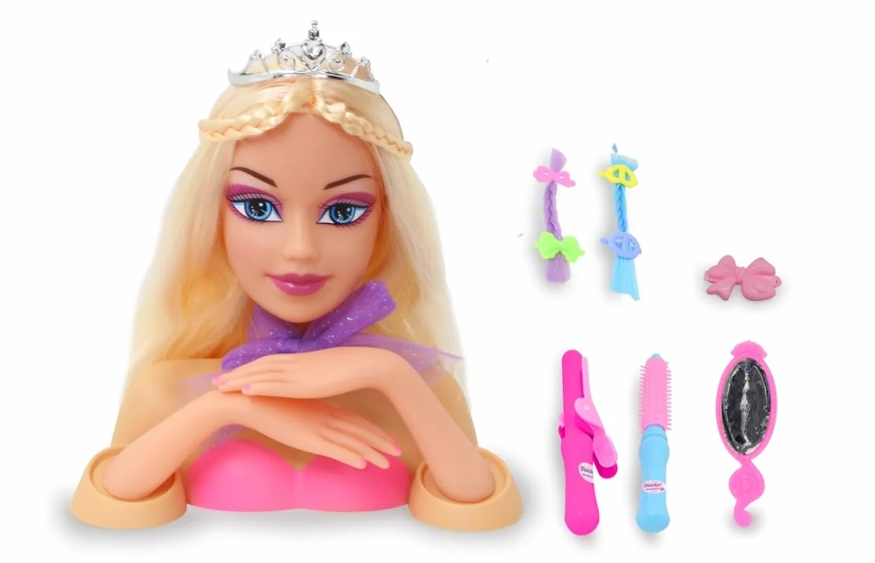JAMARA Bella Styling Lot de 8 têtes à coiffer avec Accessoires Cheveux résistants